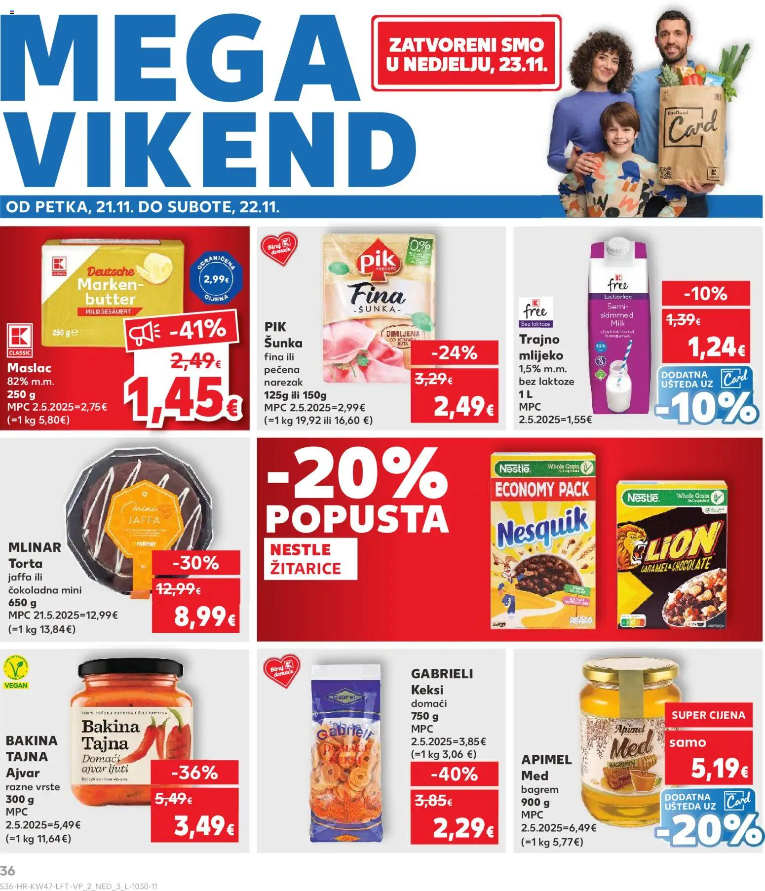 Kaufland katalog | vrijedi od 19.11.2025 | Stranica: 36 | Proizvodi: Med, Keksi, Trajno mlijeko, Torta