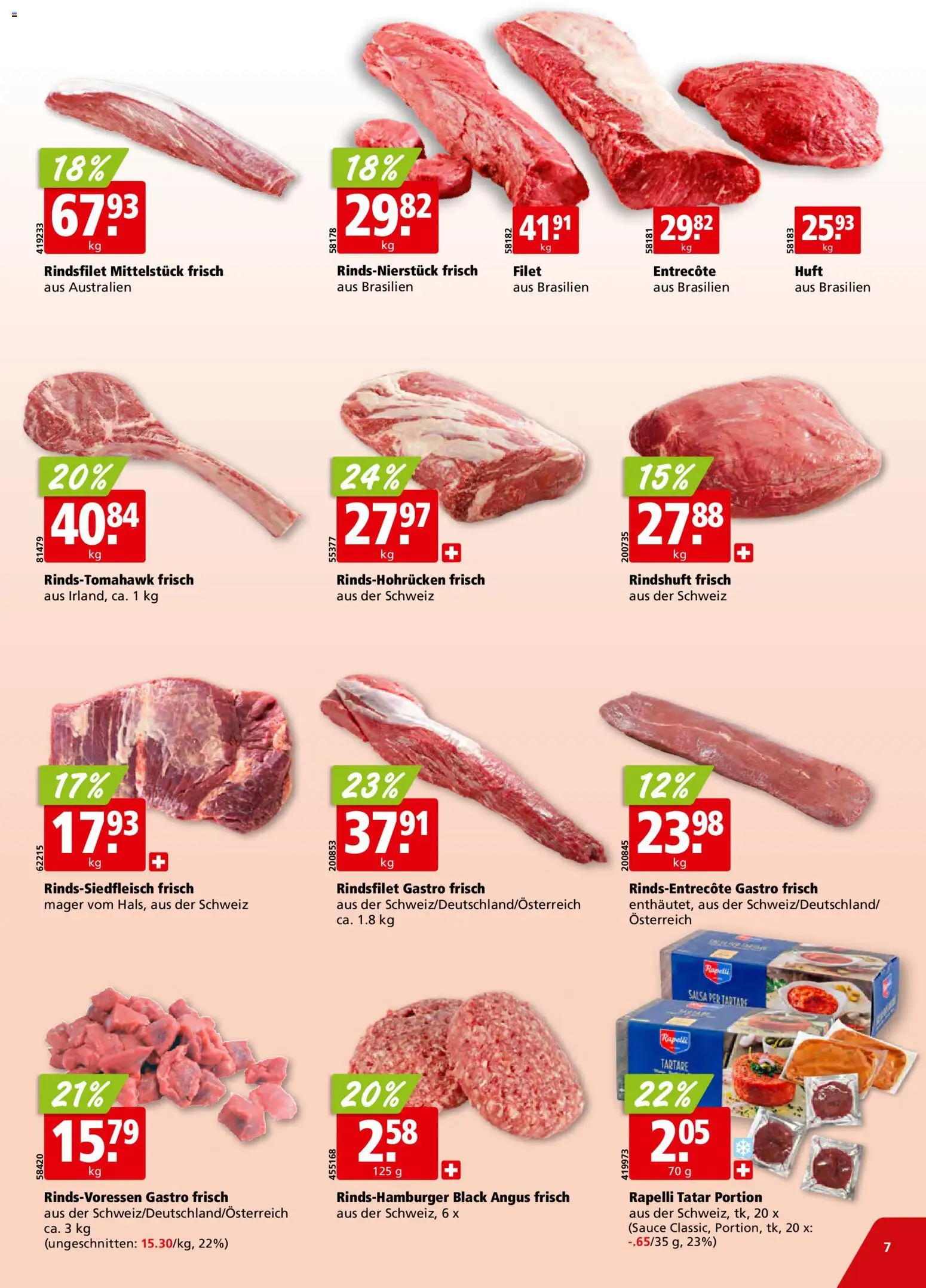 Aligro aktionen Schlieren, Gossau SG, Frauenfeld, Rapperswil-Jona, Sargans, Bern, Brüttisellen, Pratteln, Emmen, Spreitenbach – gültig ab 23.03.2026 | Seite: 7