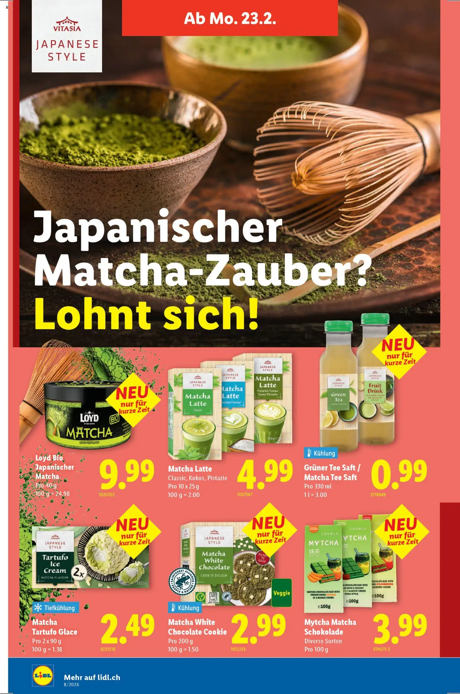 Lidl Aktionen – gültig ab 19.02.2026 | Seite: 22 | Produkte: Saft, Tee, Mango, Creme