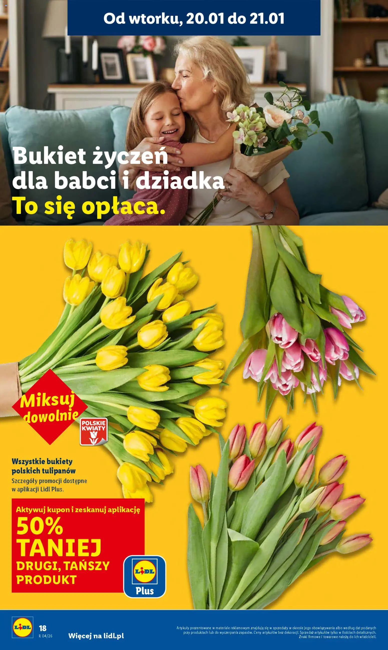 Lidl Gazetka od 19.01.2026 | Strona: 18 | Produkty: Kwiaty