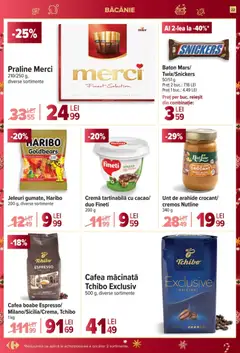Ofertele Carrefour valabile de la 17.12.2025 | Pagină: 22 | Produse: Arahide, Praline, Cafea, Cremă tartinabilă