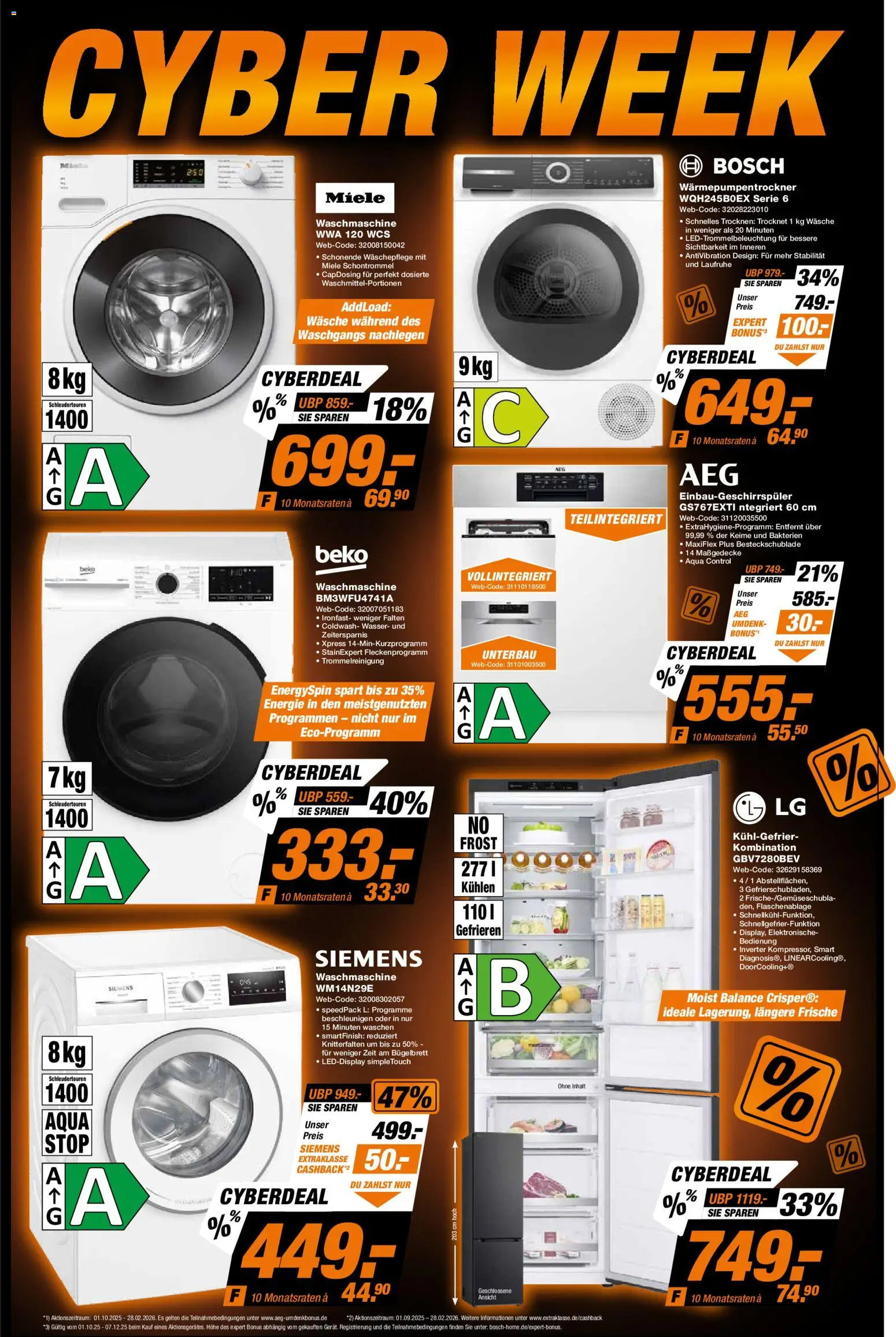 Expert - Cyber Monday – gültig ab 29.11.2025 | Seite: 4 | Produkte: Bosch, LG, Waschmaschine, Wasser
