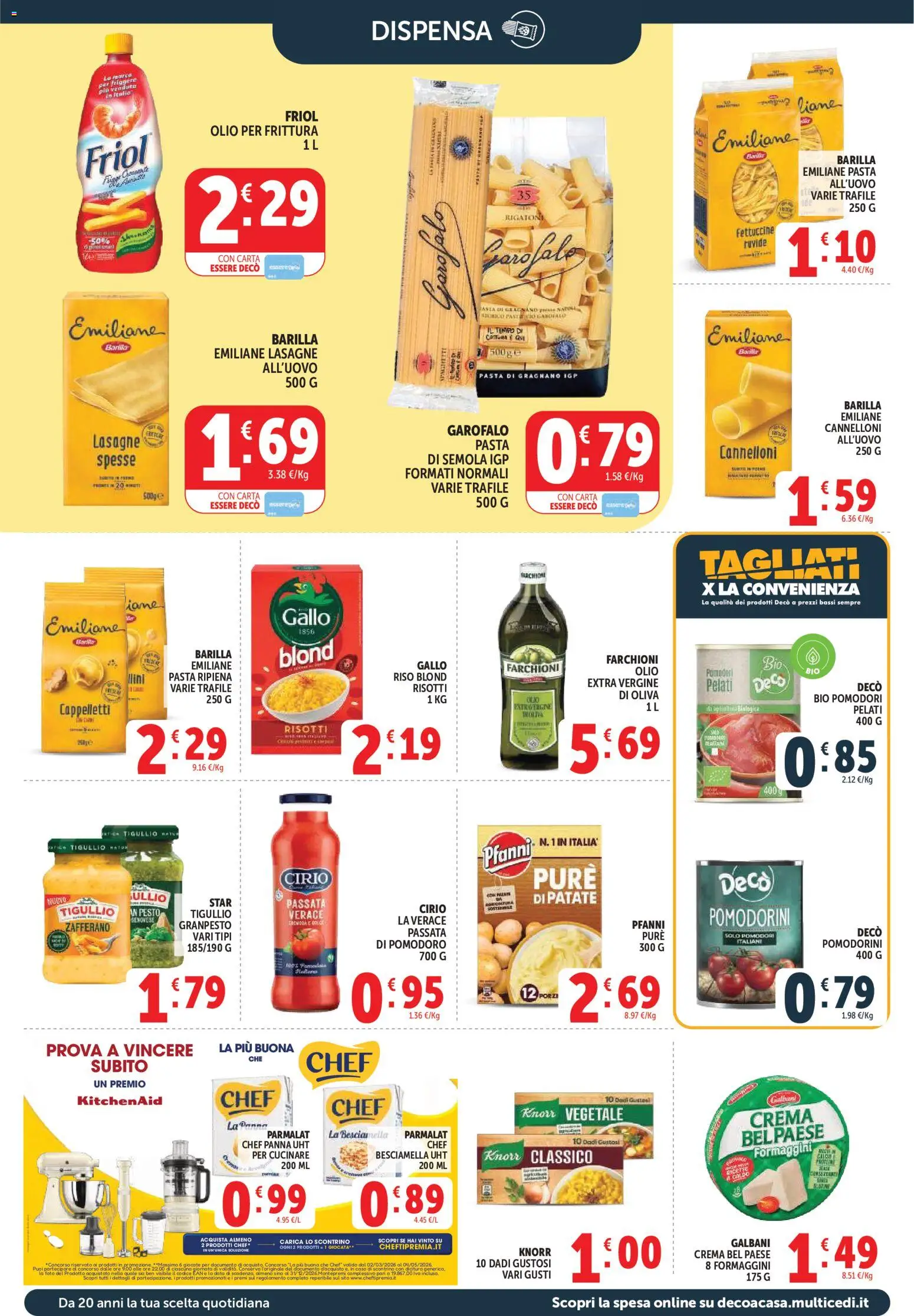 Volantino Decò del 27.03.2026 | Pagina: 20 | Prodotti: Crema, Riso, Patate, Besciamella