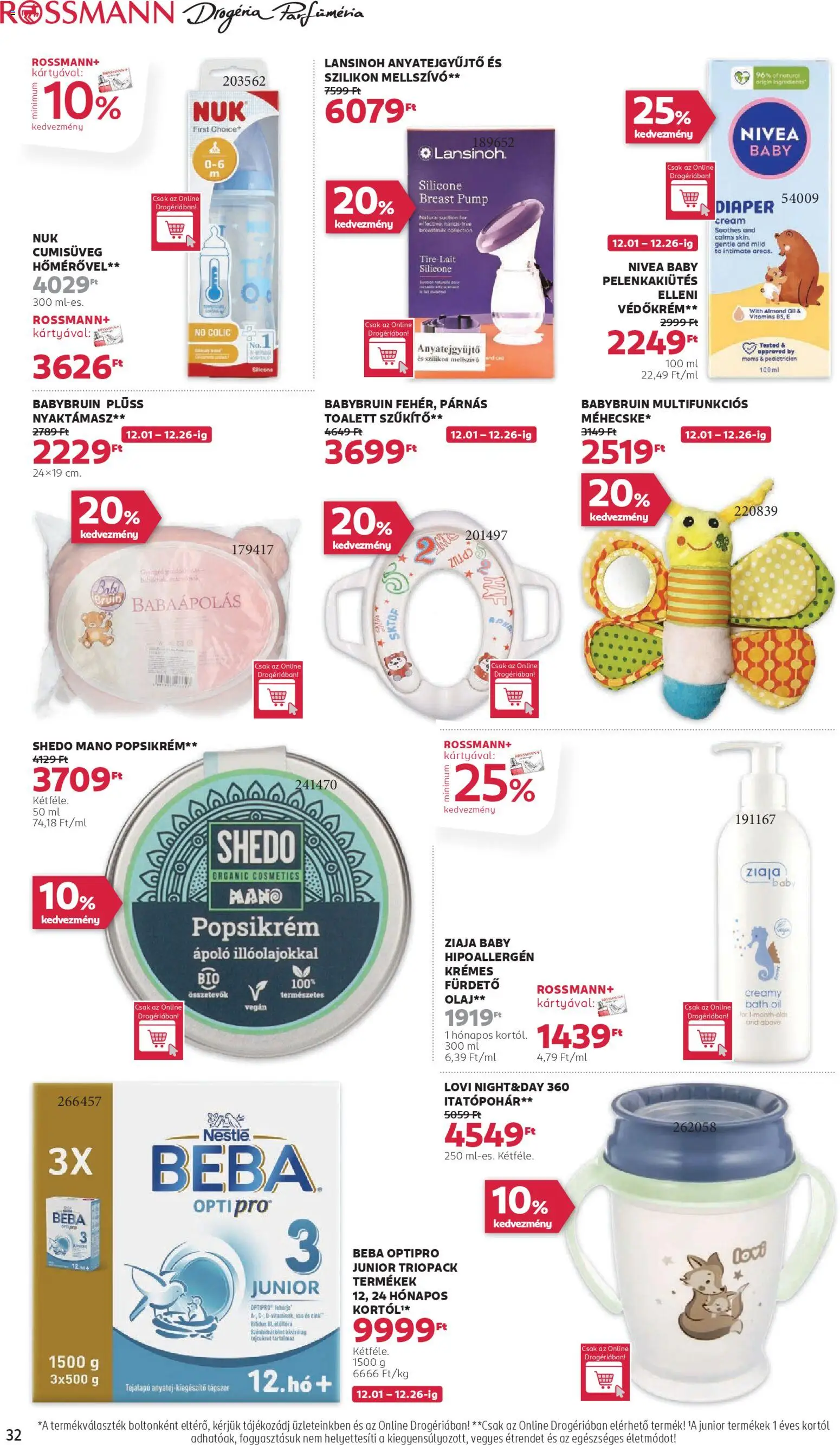 Rossmann akciós ujság - amely érvényes a következő dátumtól: 01.12.2025 | Oldal: 36 | Termékek: Plüss, Olaj