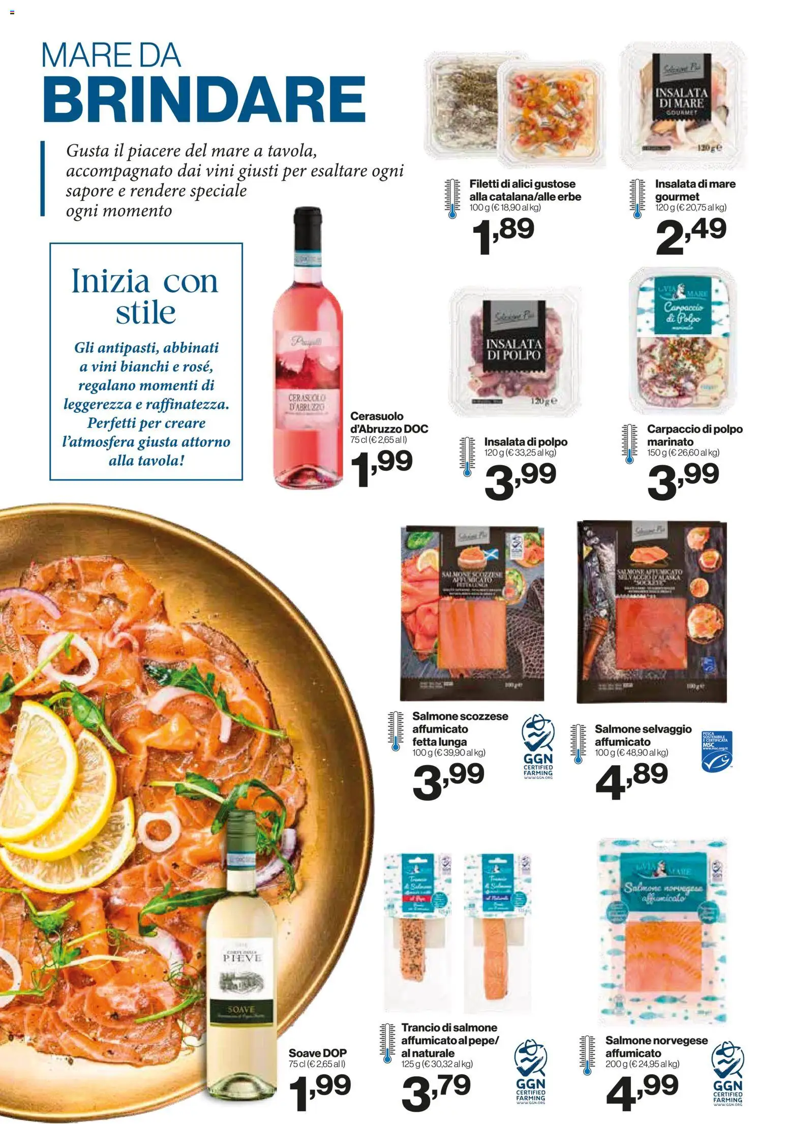 Volantino IN's del 11.03.2026 | Pagina: 10 | Prodotti: Salmone affumicato, Salmone, Insalata, Alici