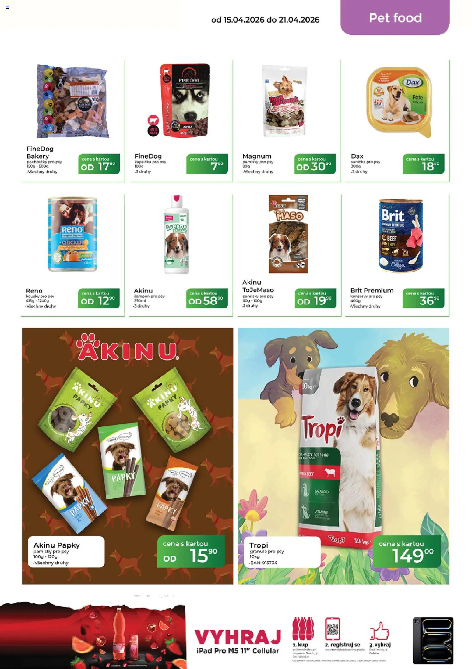 Tamda Foods leták od 15.04.2026 | Strana: 49 | Produkty: Granule pro psy, Granule, Maso, Šampon