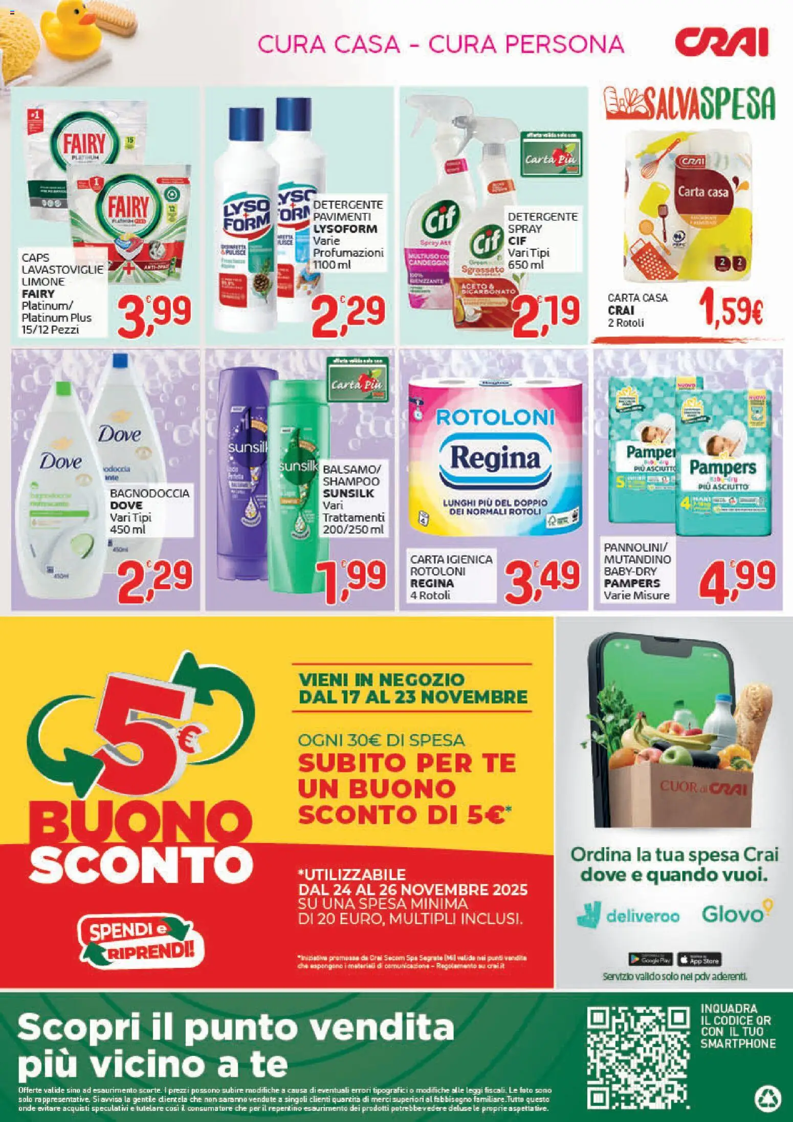 Volantino CRAI del 13.11.2025 | Pagina: 8 | Prodotti: Carta igienica, Tè, Smartphone, Aceto