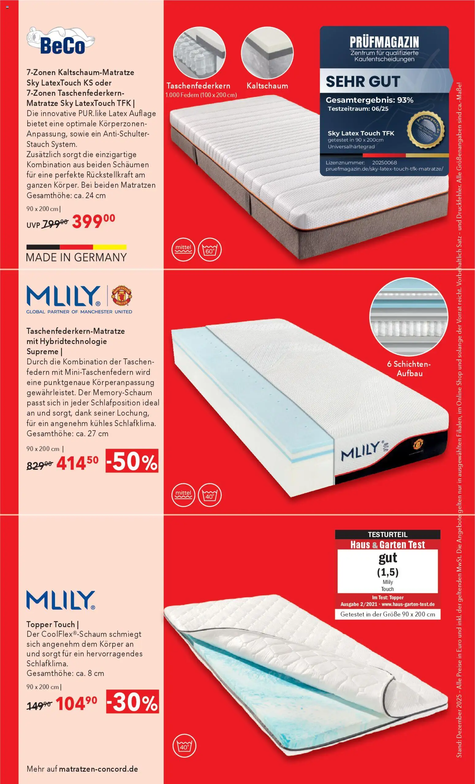 Matratzen Concord Prospekt 	 – gültig ab 27.12.2025 | Seite: 4 | Produkte: Matratze, Topper