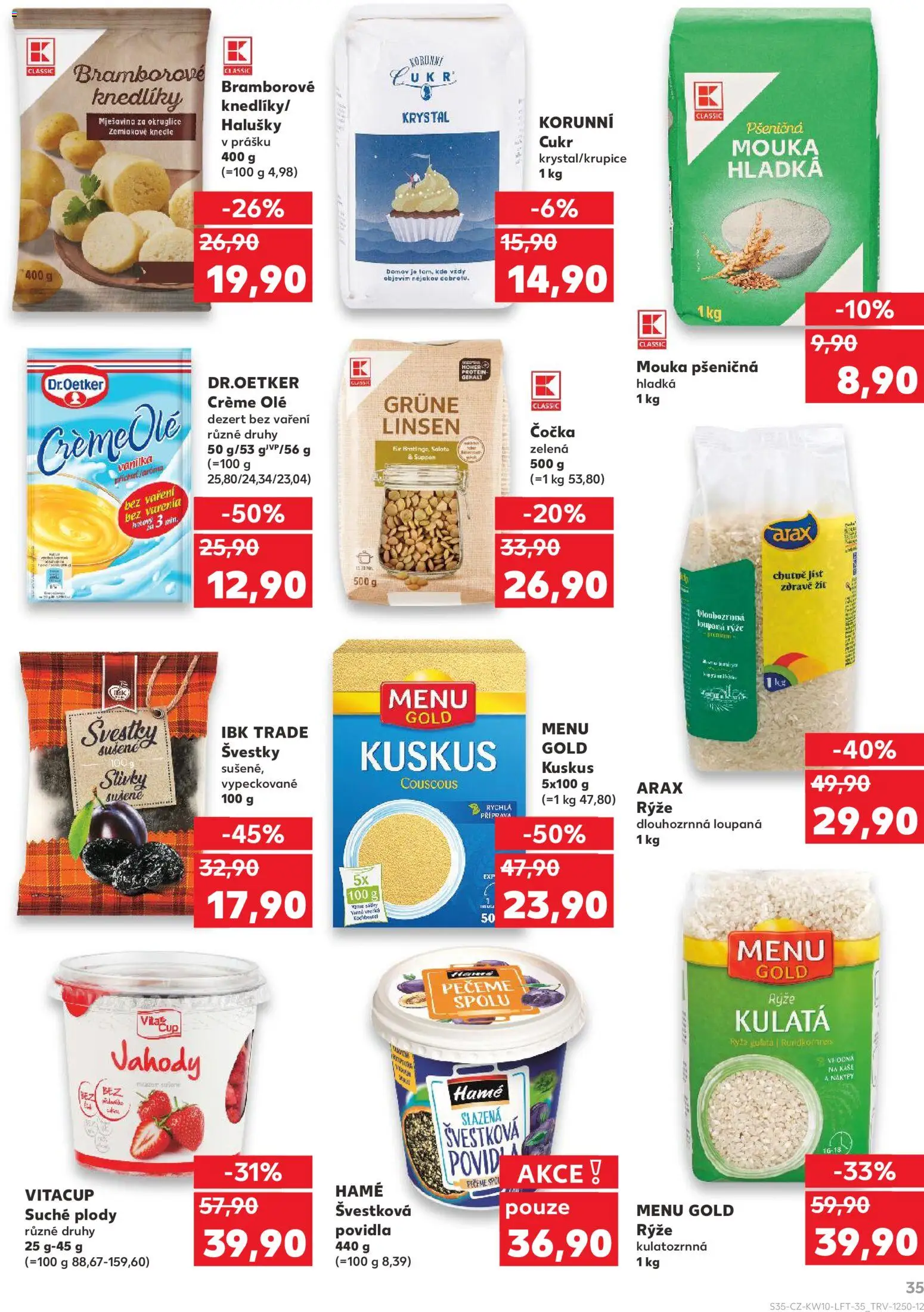 Kaufland leták - Kolín od 04.03.2026 | Strana: 35 | Produkty: Hladká mouka, Kulatozrnná rýže, Kuskus, Mouka
