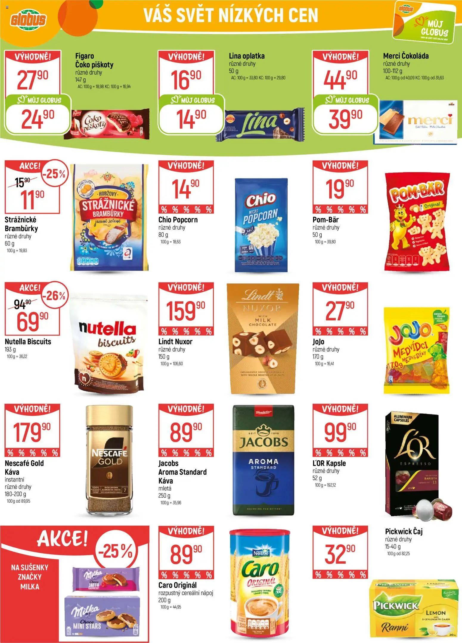 Globus leták - Liberec od 25.02.2026 | Strana: 24 | Produkty: Nescafé Gold, Globus, Káva, Piškoty