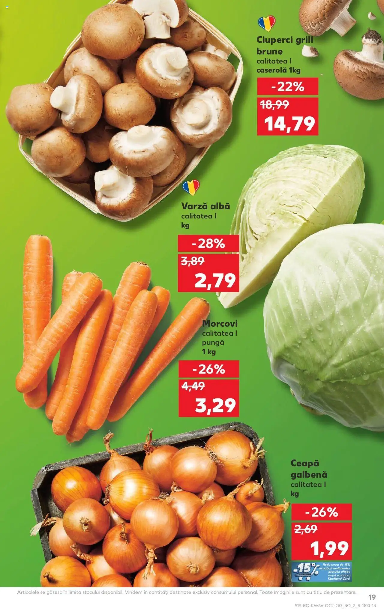 Noul catalog Kaufland – valabil de la 03.09.2025 | Pagină: 19 | Produse: Varză, Pungă, Ceapă galbenă, Ceapă