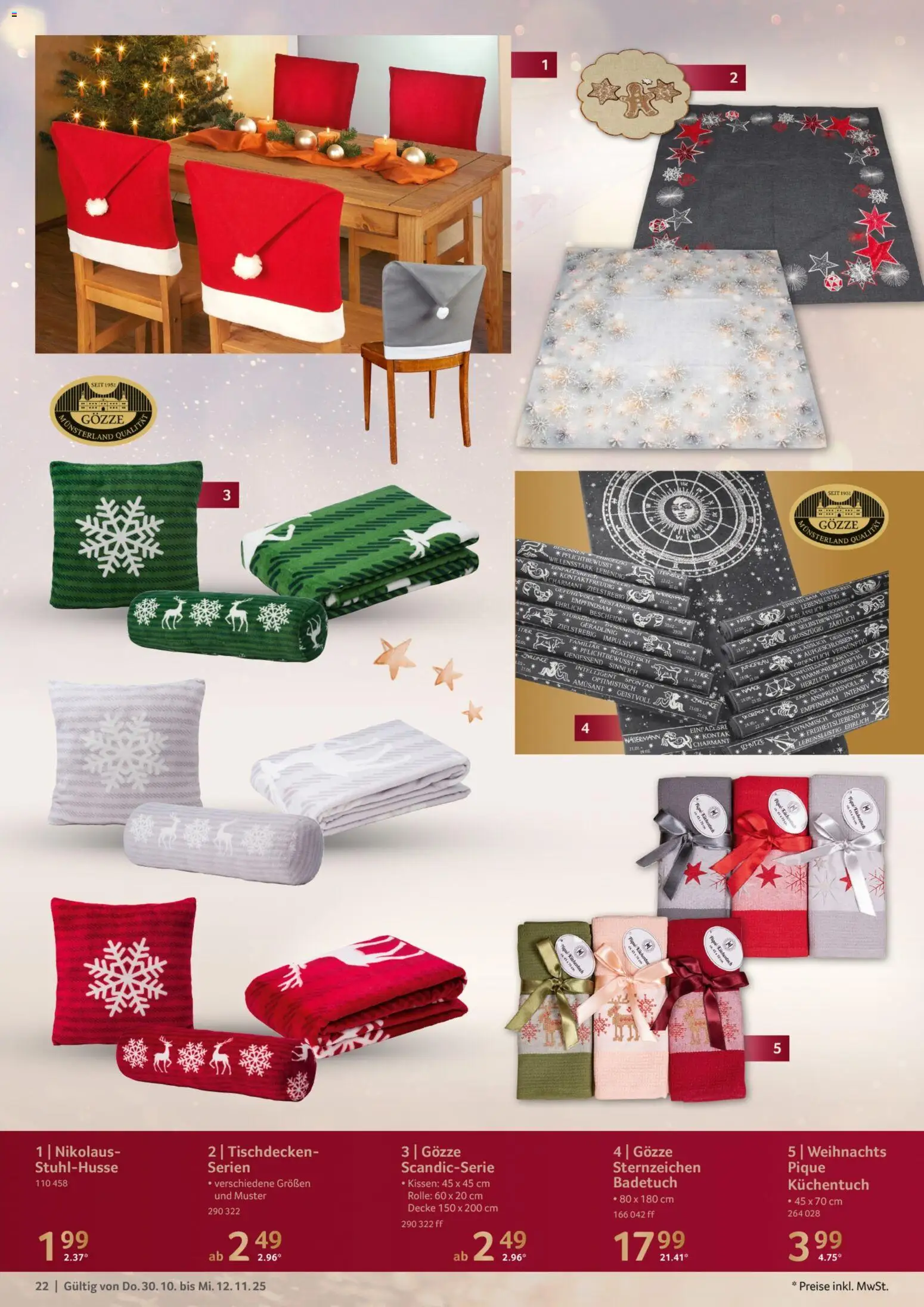 Selgros Weihnachtsdekoration – gültig ab 30.10.2025 | Seite: 22 | Produkte: Kissen, Decke