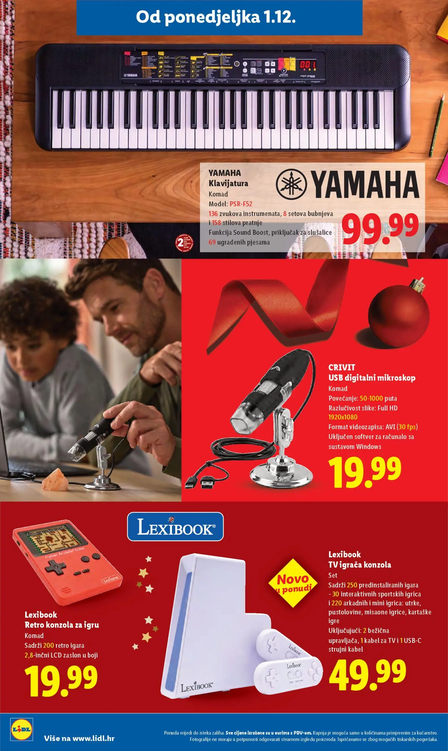 Lidl katalog | vrijedi od 01.12.2025 | Stranica: 40 | Proizvodi: Tv, Slušalice, Igraća konzola, USB
