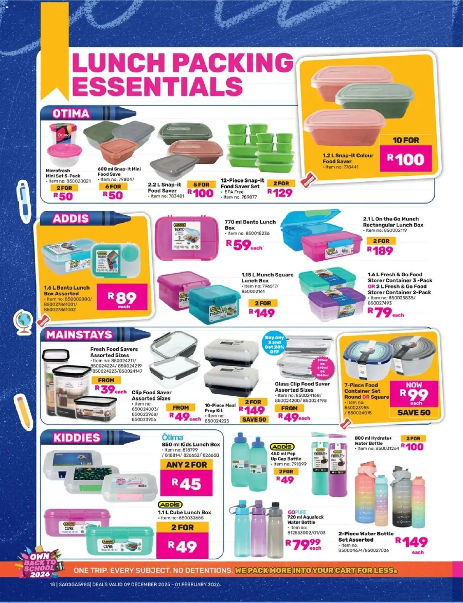 Game - Catalogue Back To School valid from 09.12.2025 | Page: 18 | Products: Box, Water, Cap
