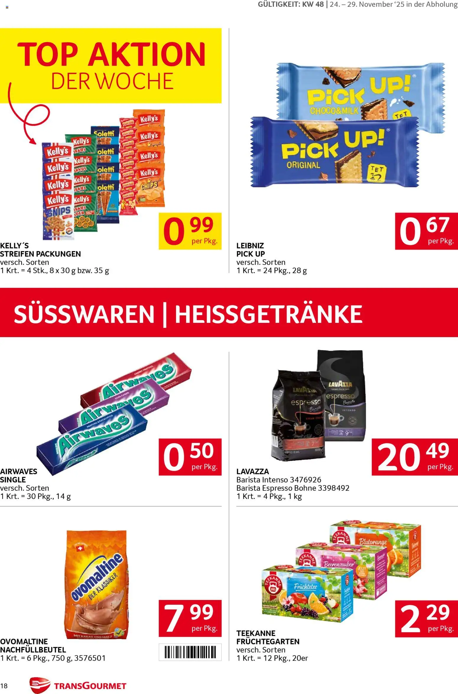 Transgourmet Flugblatt gültig ab 24.11.2025 | Seite: 18 | Produkte: Chips