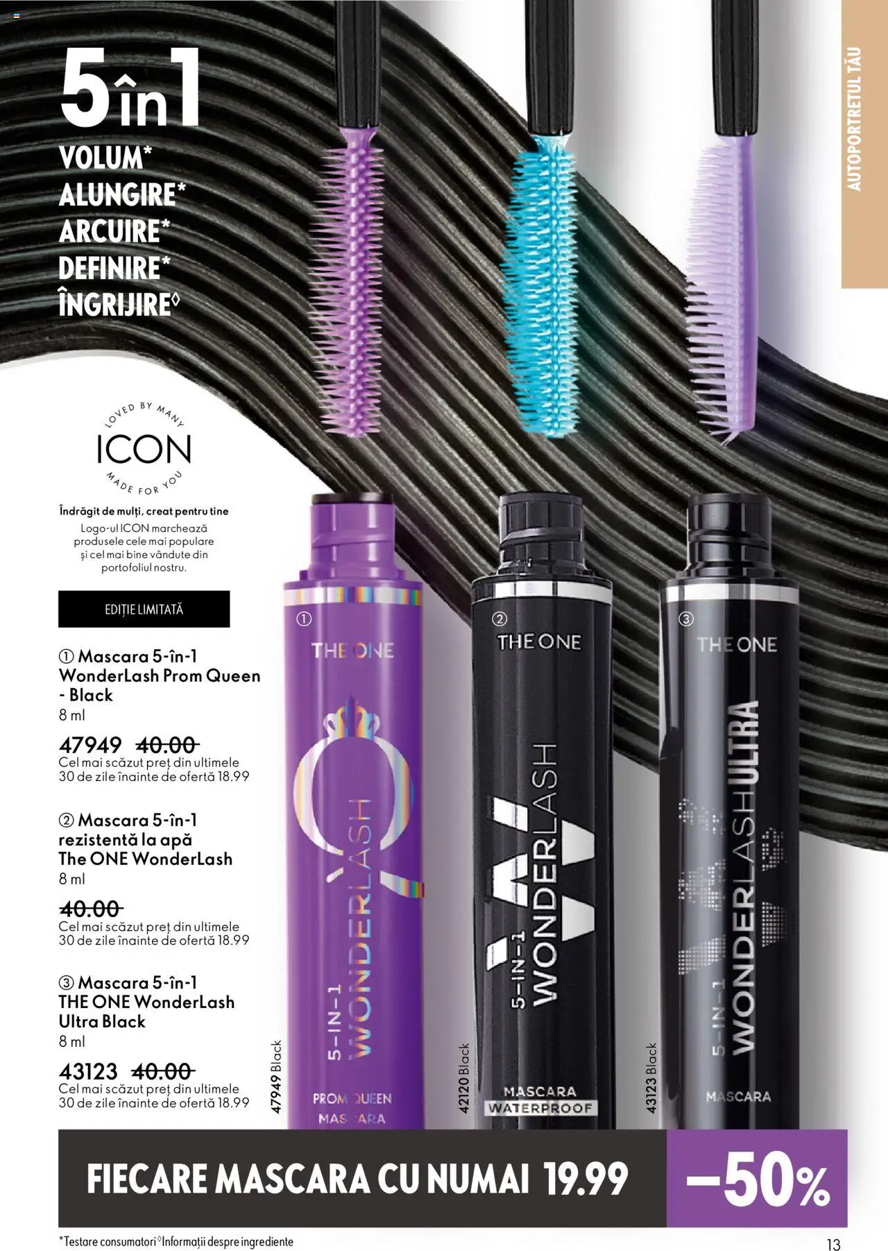 Noul catalog Oriflame – valabil de la 22.10.2025 | Pagină: 13 | Produse: Mascara, Apă