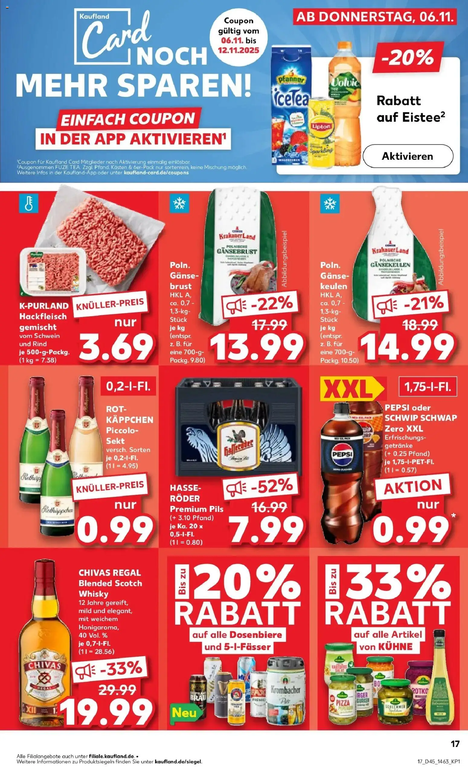 Kaufland prospekt Dingolfing	 – gültig ab 10.11.2025 | Seite: 17 | Produkte: Whisky, Regal, Schwip schwap, Pizza
