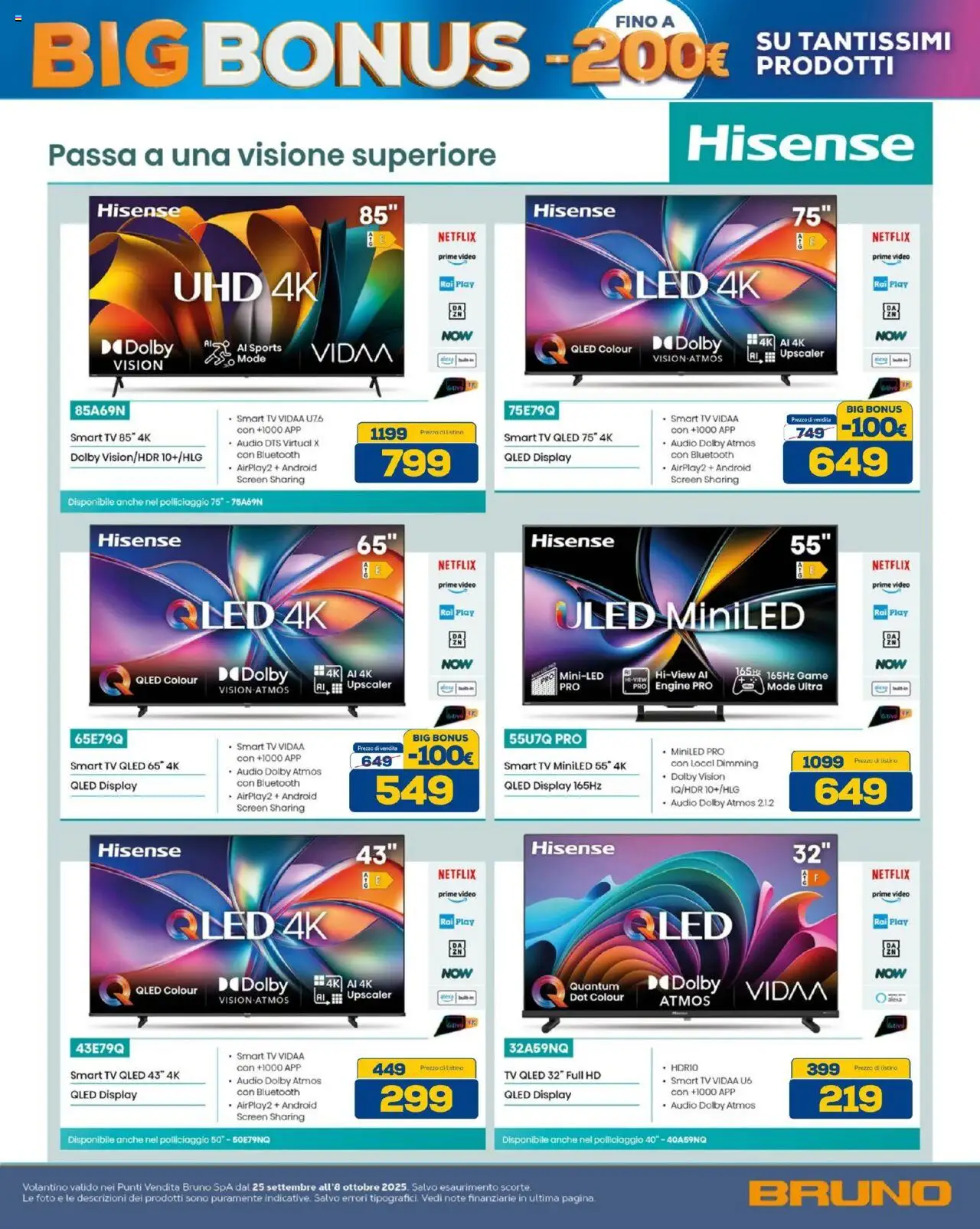 Volantino BRUNO del 25.09.2025 | Pagina: 27 | Prodotti: smart TV, TV, Video, Audio