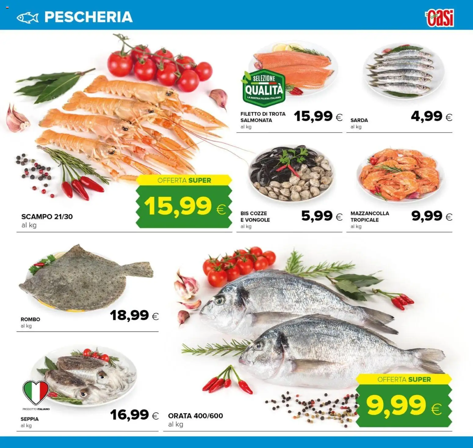 Volantino Oasi del 07.04.2026 | Pagina: 5 | Prodotti: Cozze, Vongole, Trota, Orata