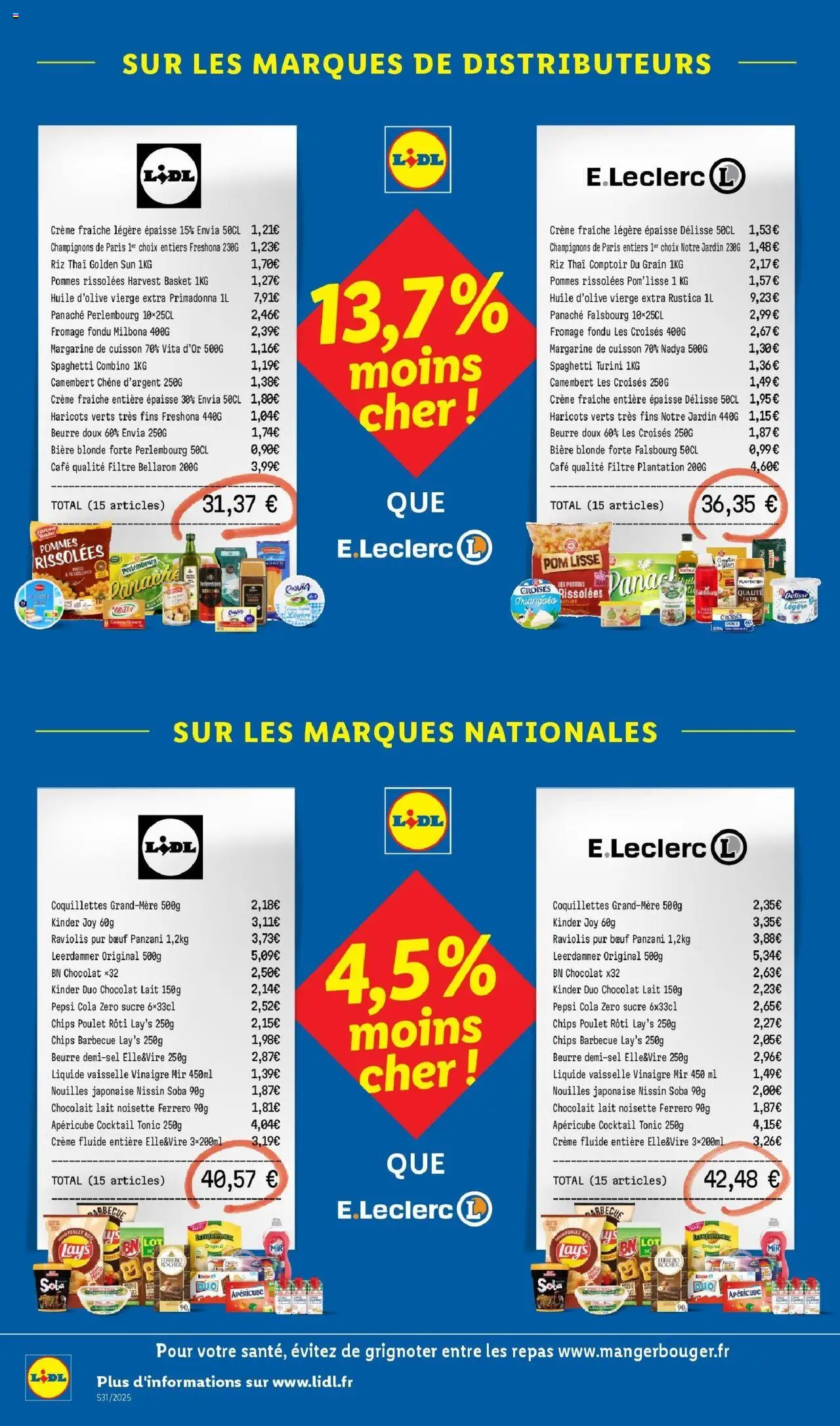  | Page: 42 | Produits: Noisette, Spaghetti, Liquide vaisselle, Huile