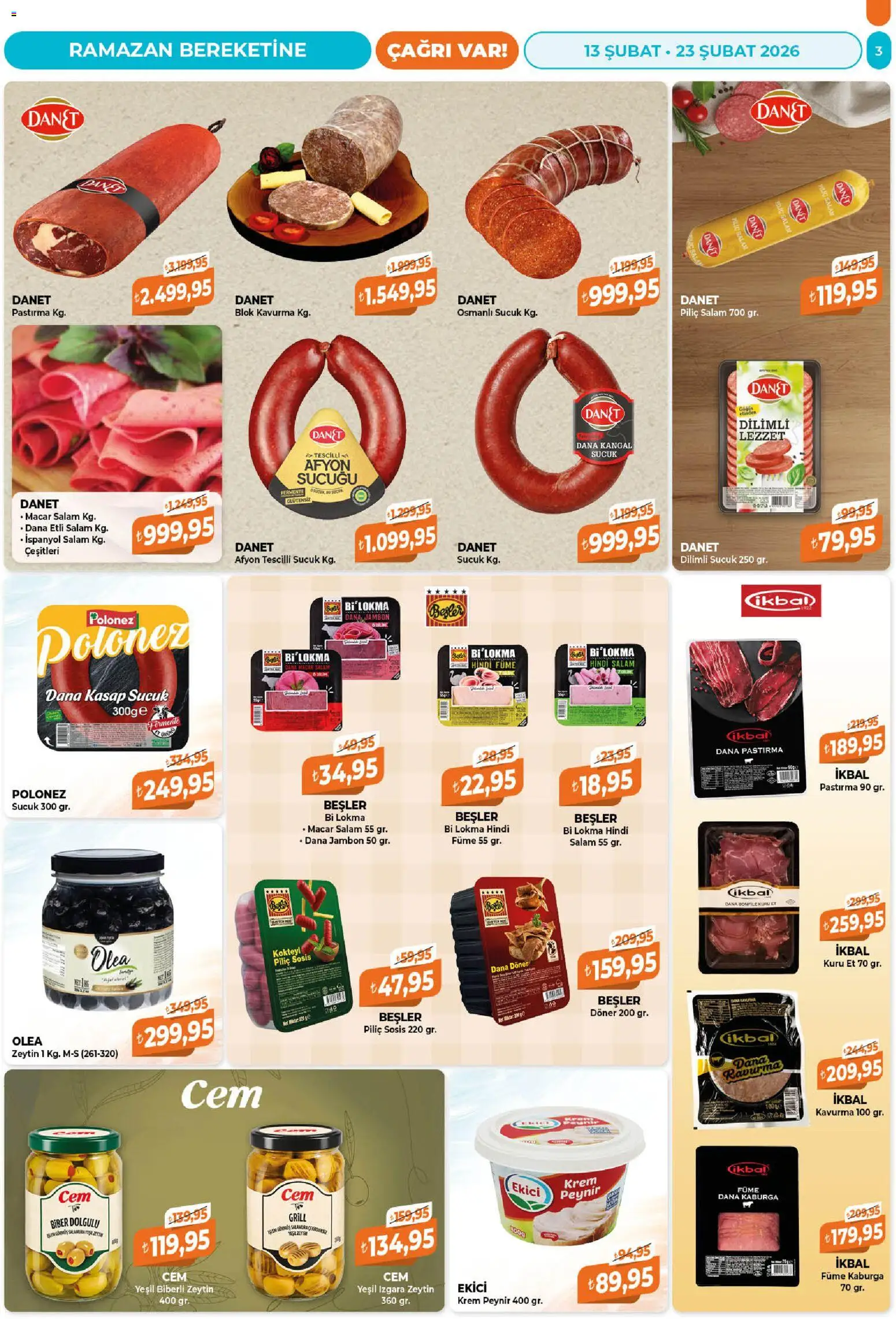 Çağrı Market Katalog - 13.02.2026 tarihinden itibaren geçerlidir | Sayfa: 3