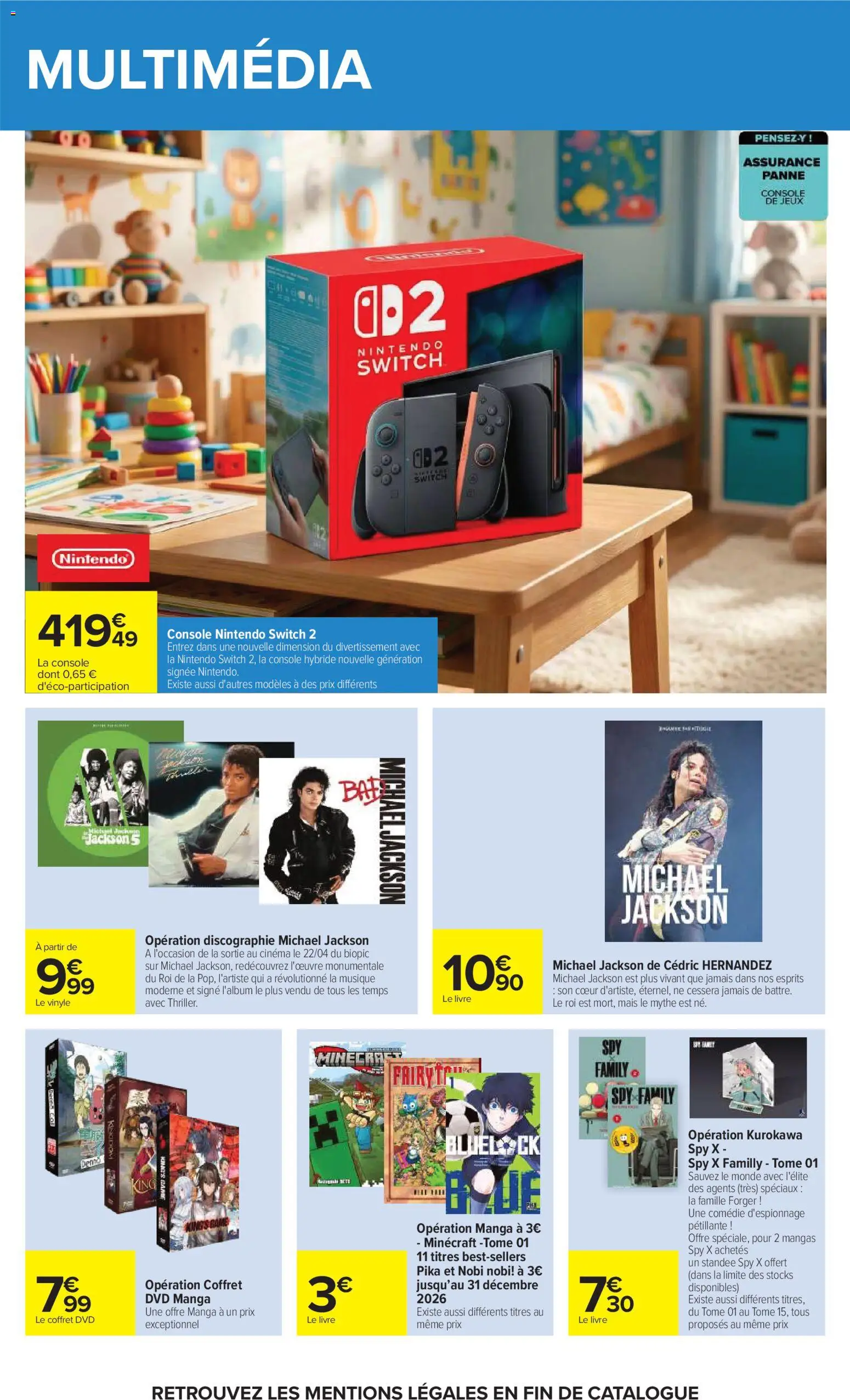 {H1} | Page: 71 | Produits: Manga, console Nintendo Switch, Jeux, Livre