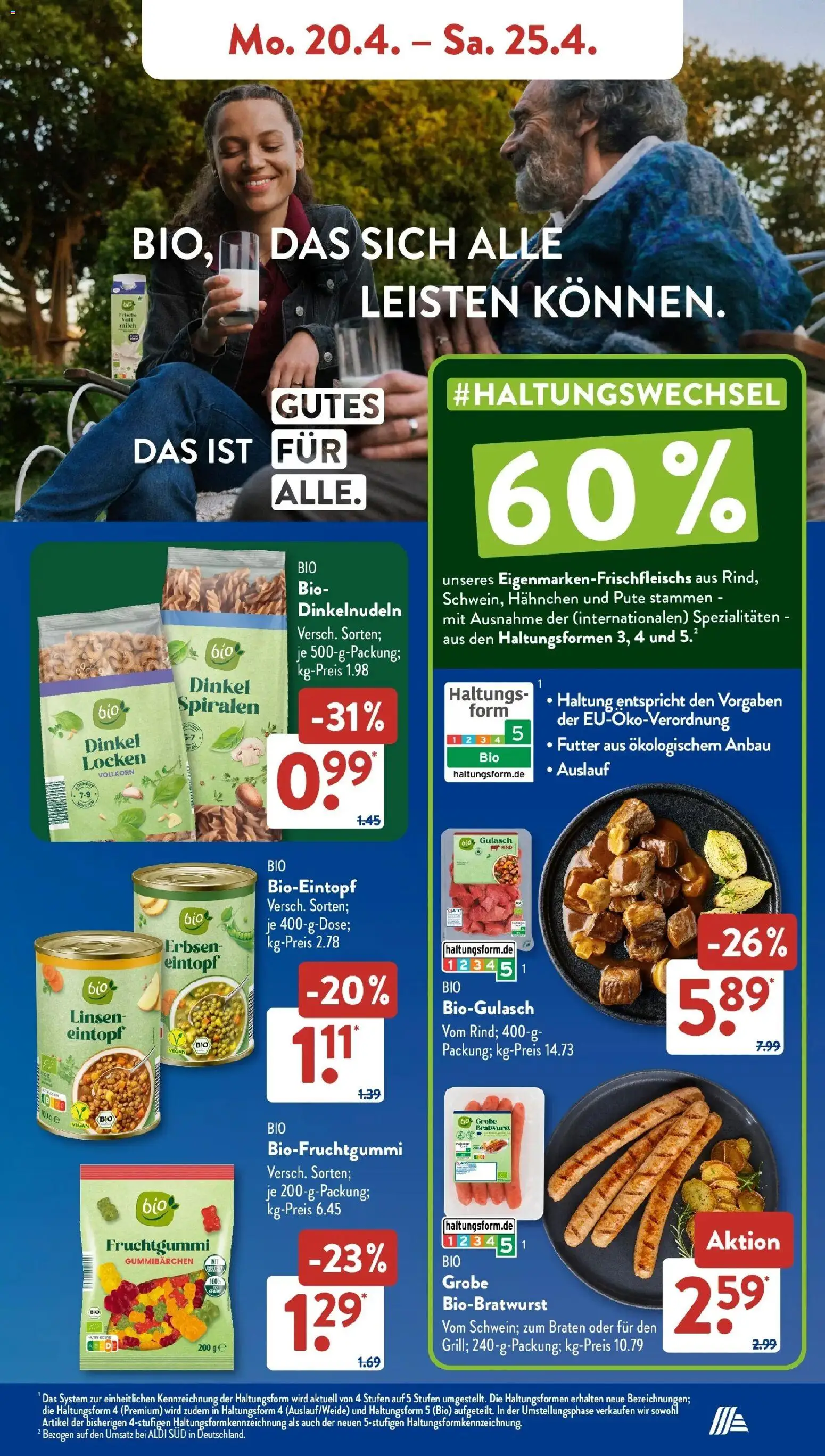 Aldi Süd Wochenangebote – gültig ab 20.04.2026 | Seite: 7 | Produkte: Pute, Hahnchen, Bratwurst, Gulasch