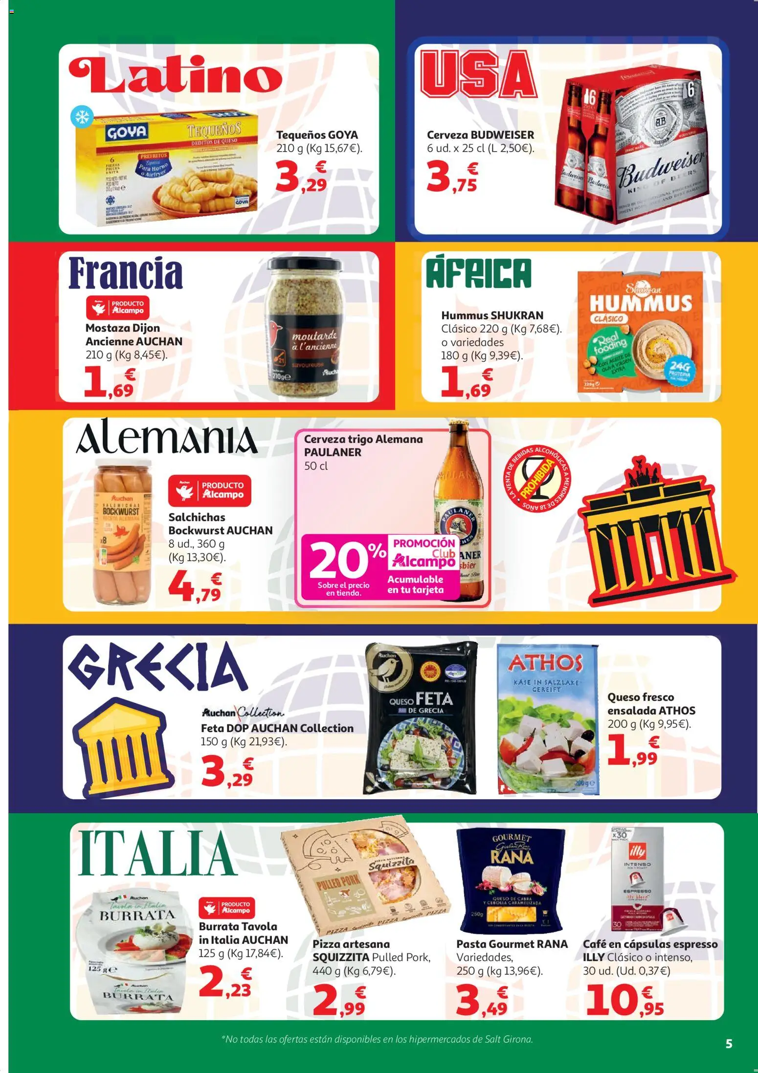Alcampo Superstore Cat │ válido desde el 07.04.2026 | Página: 5 | Productos: Queso, Café, Café en cápsulas, Παγωμένο τσάι