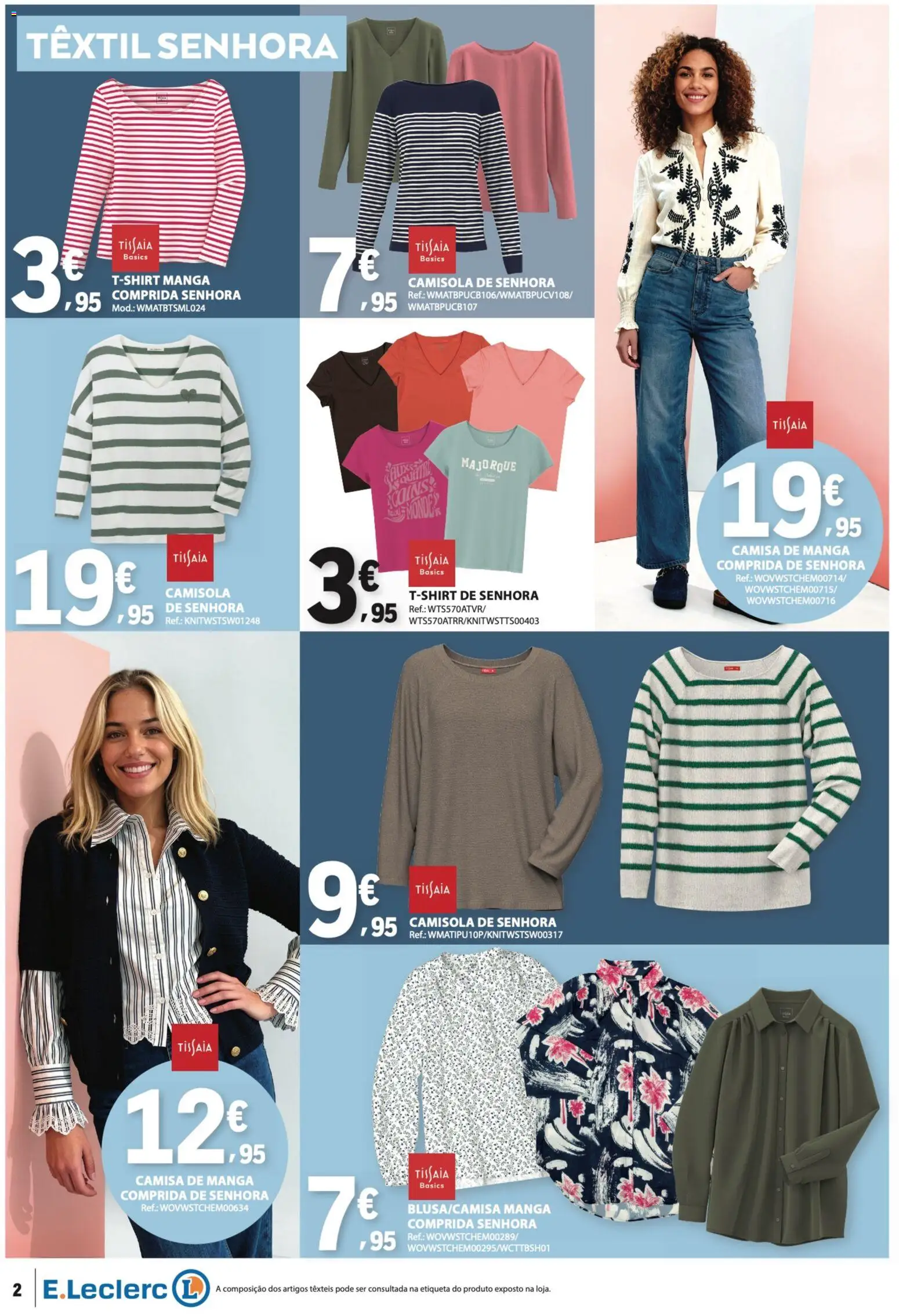 E.Leclerc Não Alimentar │ válido de 26.02.2026 | Página: 2 | Produtos: Camisa, Camisola