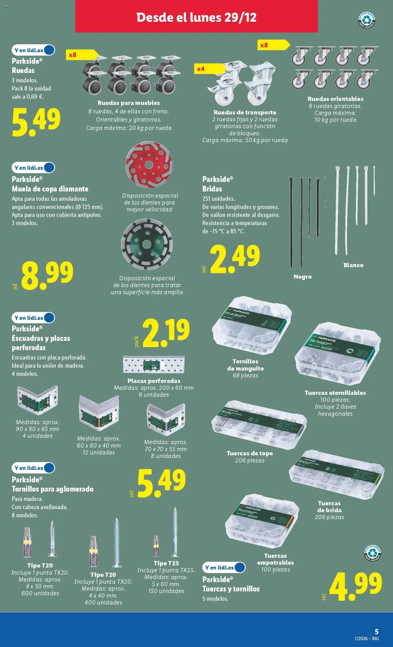 Lidl folleto de bazar │ válido desde el 29.12.2025 | Página: 7 | Productos: Muebles, Cable