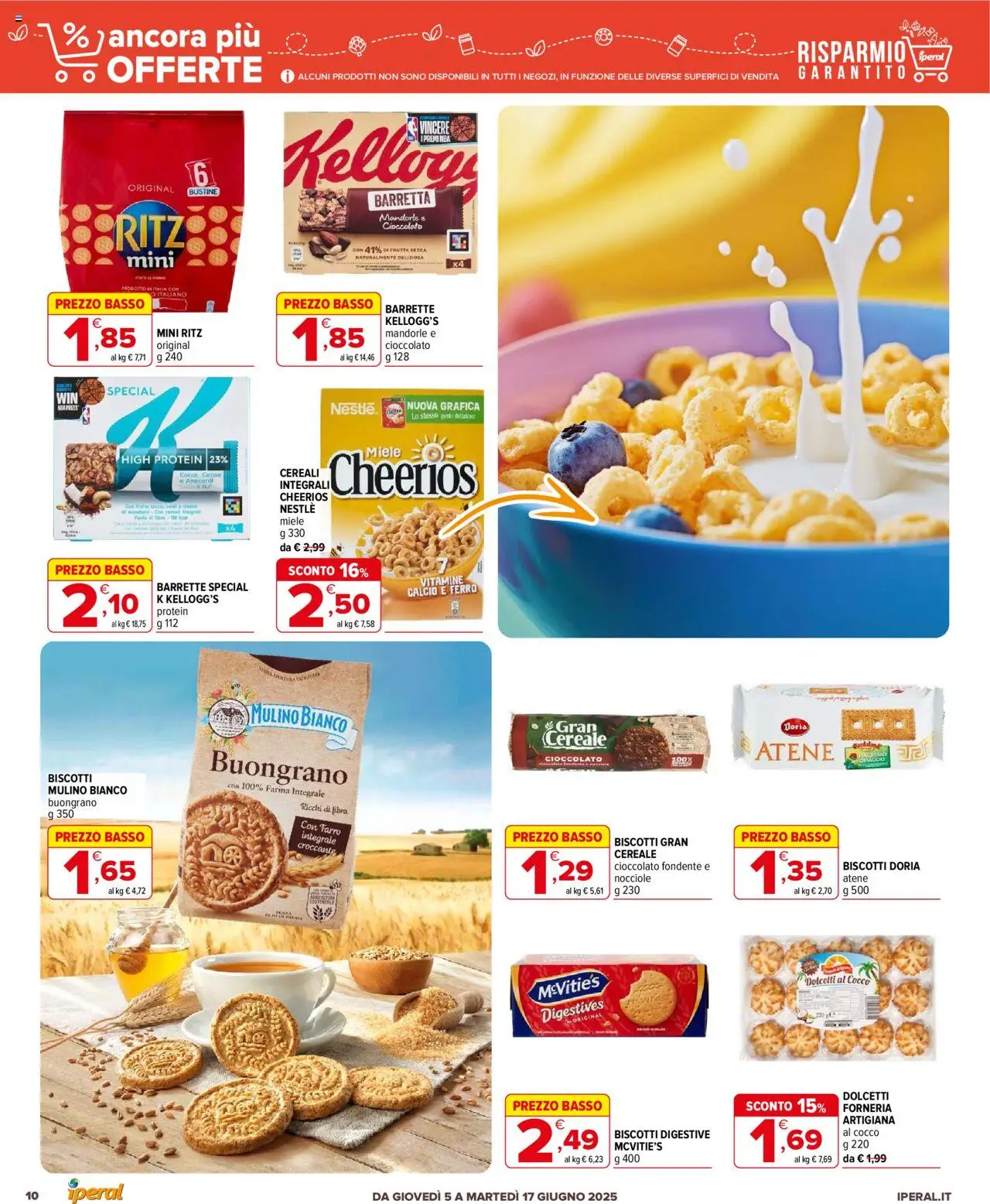 Volantino Iperal del 05.06.2025 | Pagina: 10 | Prodotti: Biscotti, The, Cacao, Miele
