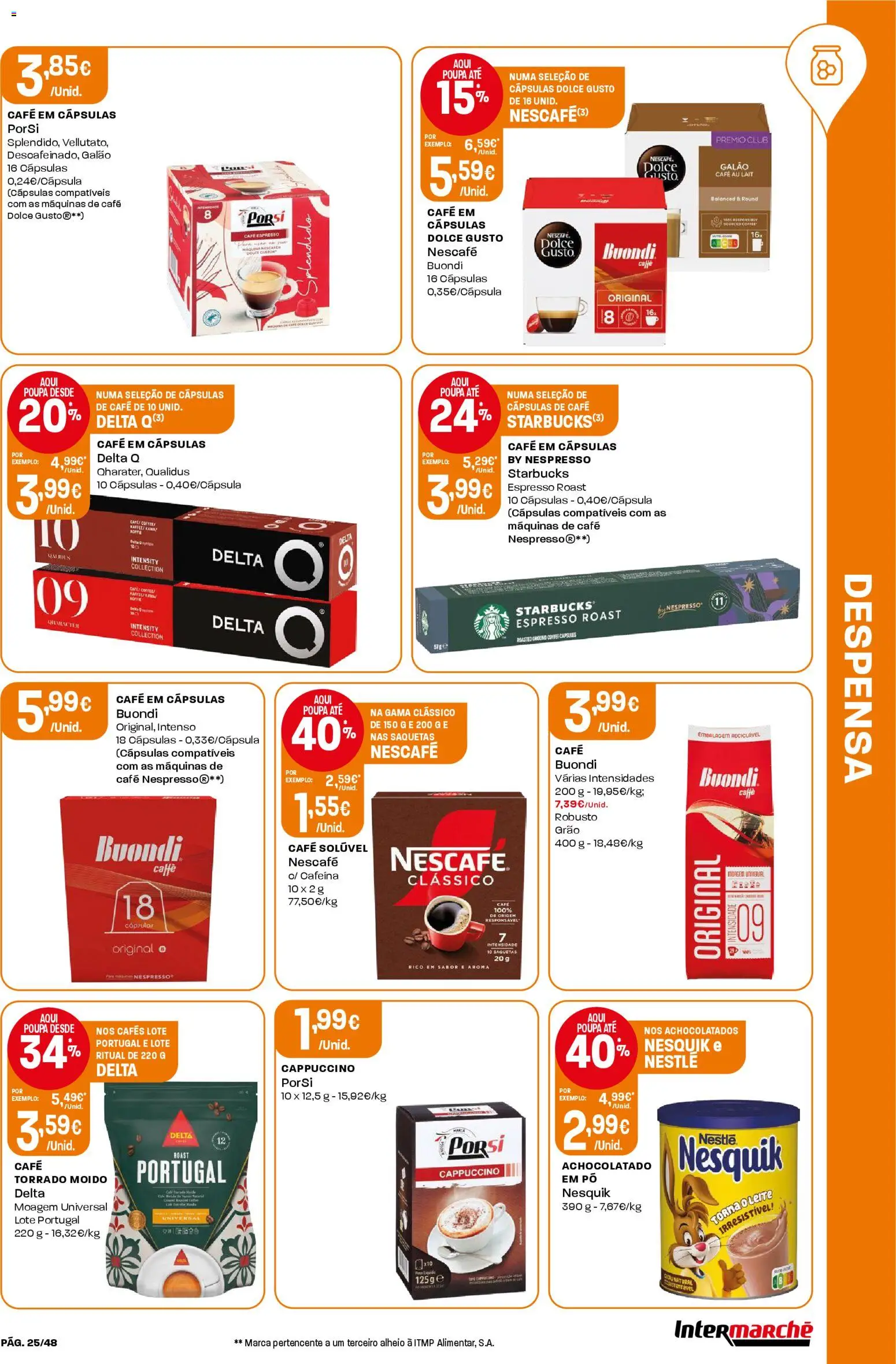 Intermarché - Black Friday │ válido de 27.11.2025 | Página: 25 | Produtos: Cápsulas café, Nestlé, Café, Dolce gusto