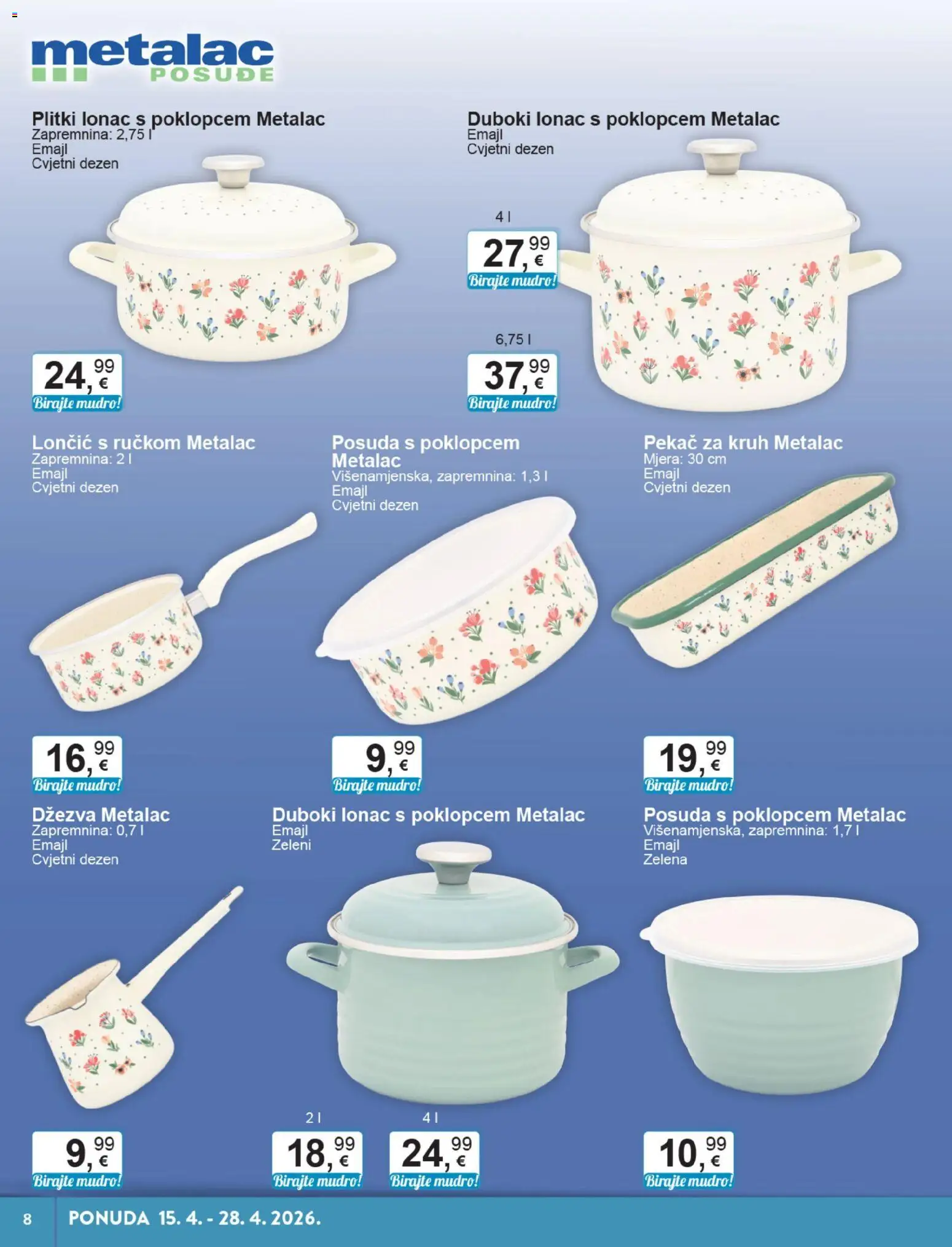 KTC katalog | vrijedi od 15.04.2026 | Stranica: 8 | Proizvodi: Kruh, Dzezva, Lonac