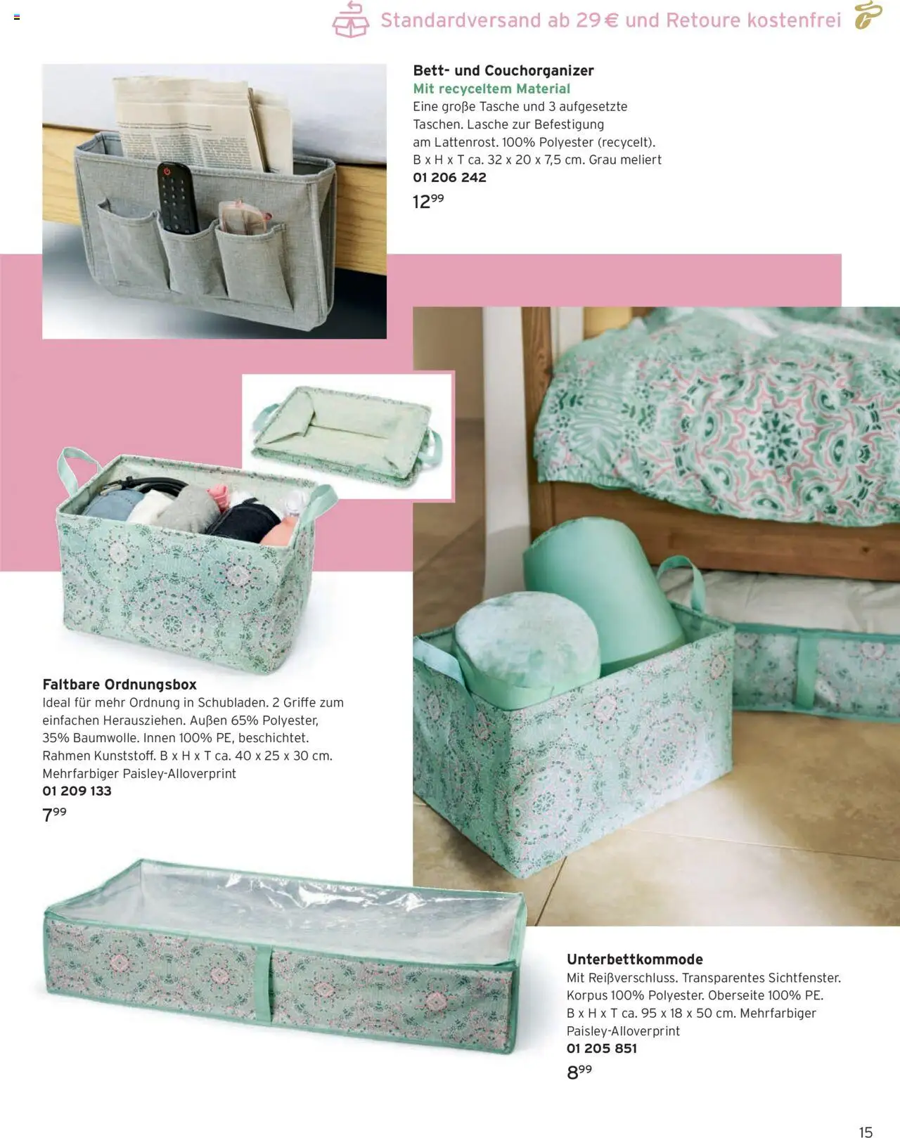 Angebote Tchibo - gültig ab dem 01.08.2025 | Seite: 15 | Produkte: Tasche, Bett
