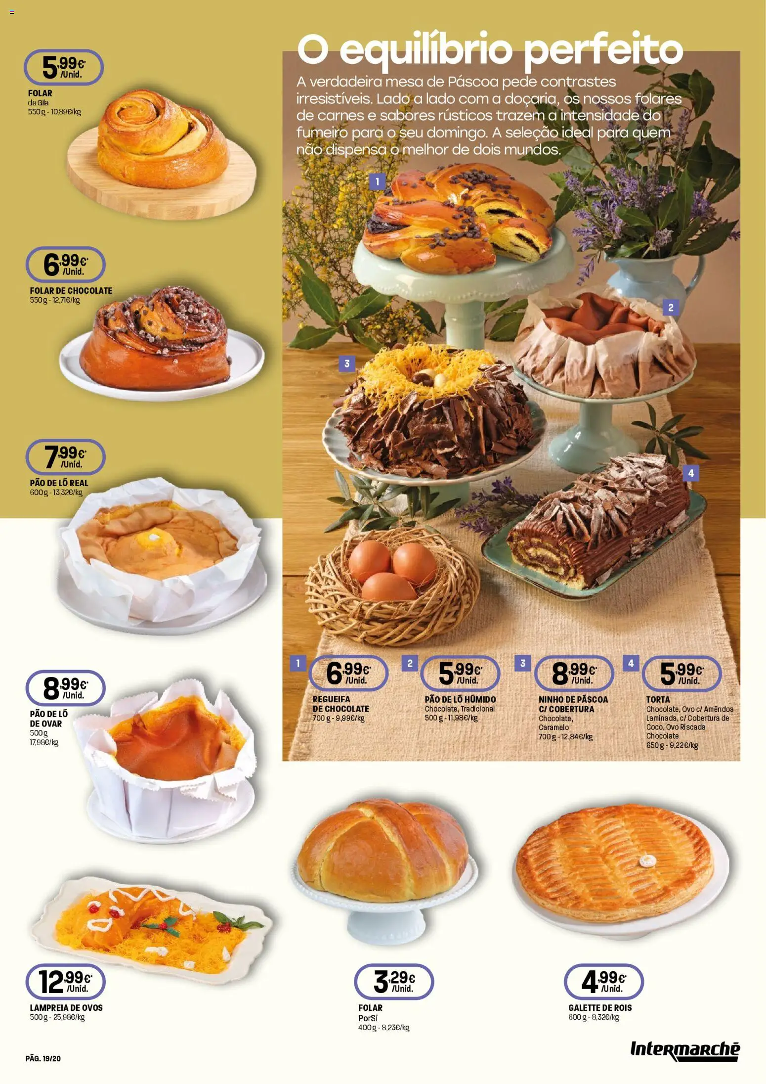 Intermarché - Pascoa Contact │ válido de 19.03.2026 | Página: 19 | Produtos: Mesa, Ovos, Chocolate, Torta
