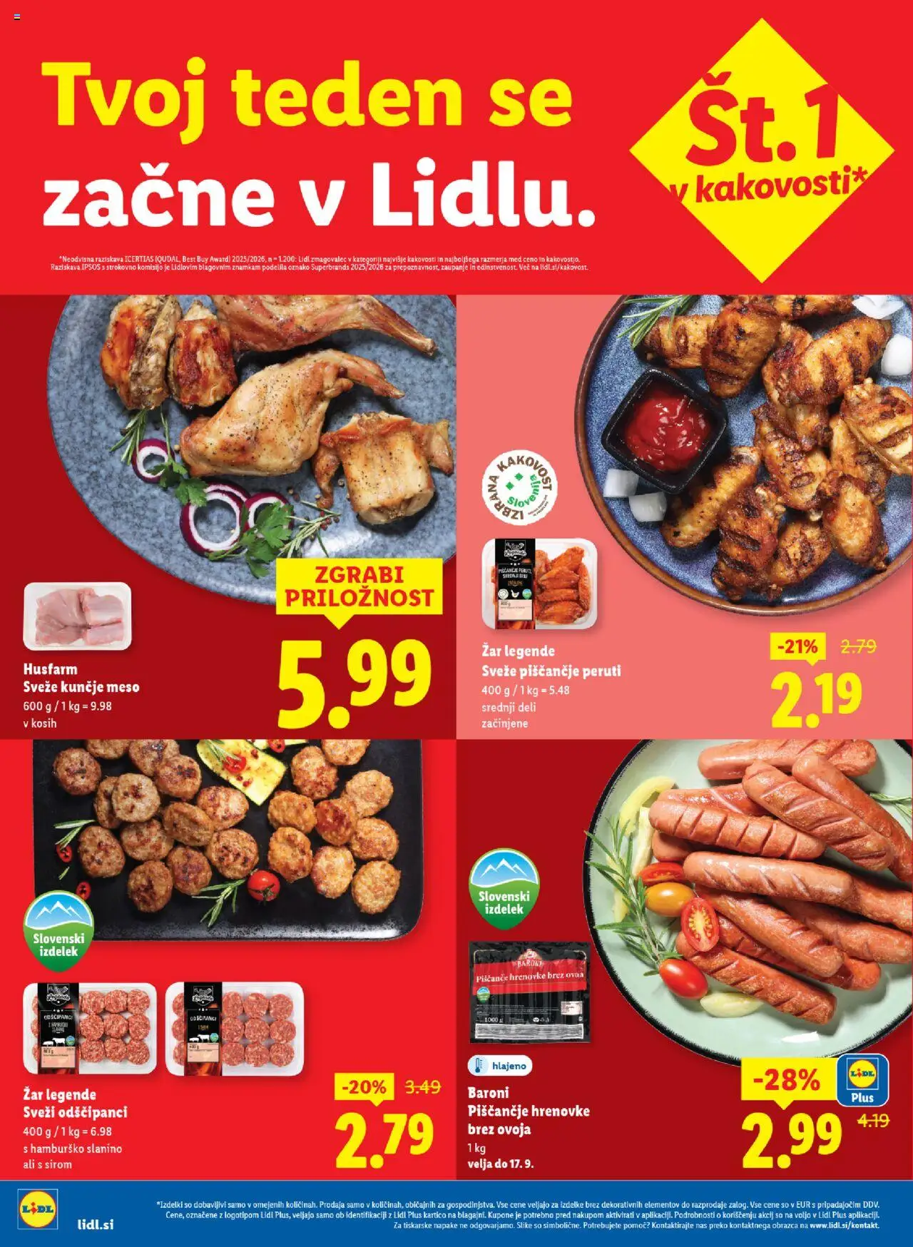 Novi Lidl katalog ponudbe – veljaven od 11.09.2025 | Stran: 32 | Izdelki: Hrenovke, Zar