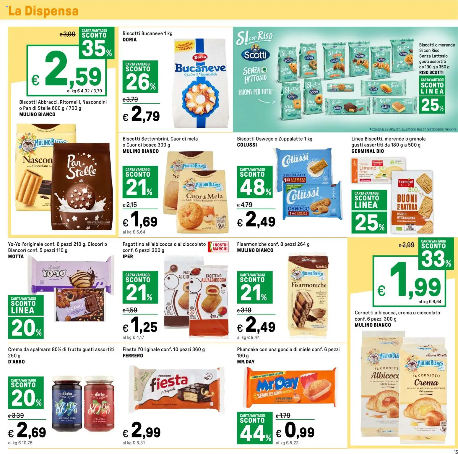 Volantino Iper del 12.02.2026 | Pagina: 13 | Prodotti: Crema, Riso, Biscotti, Miele