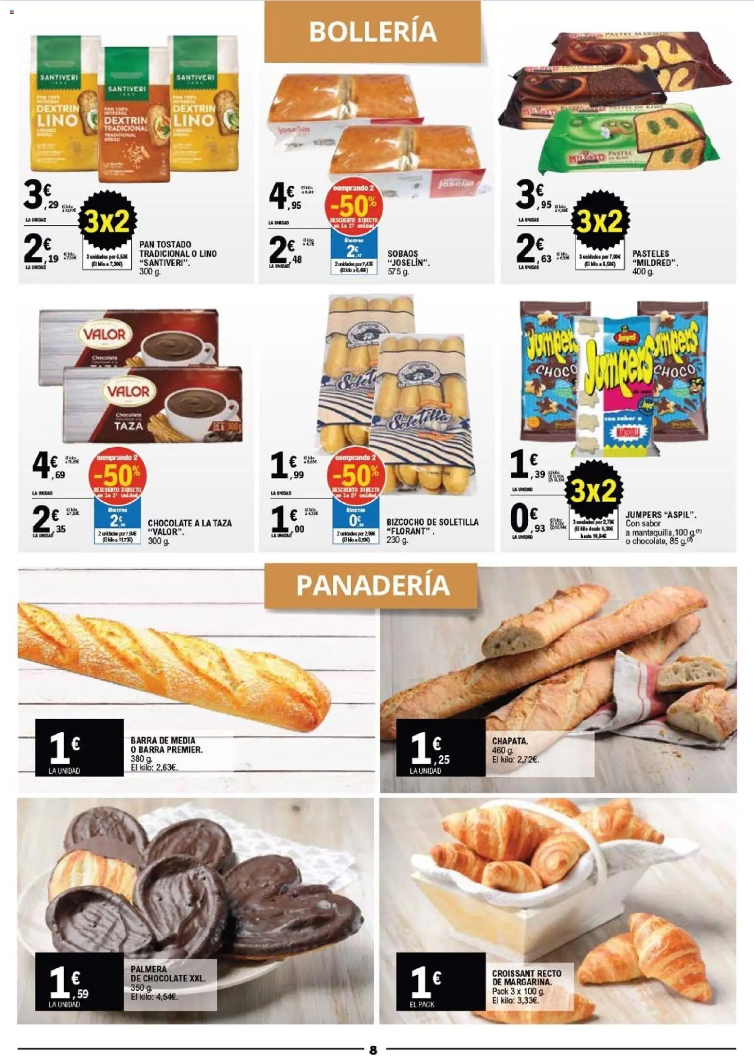 E.Leclerc folleto │ válido desde el 12.11.2025 | Página: 8 | Productos: Pan, Chocolate, Bizcocho, Panadería