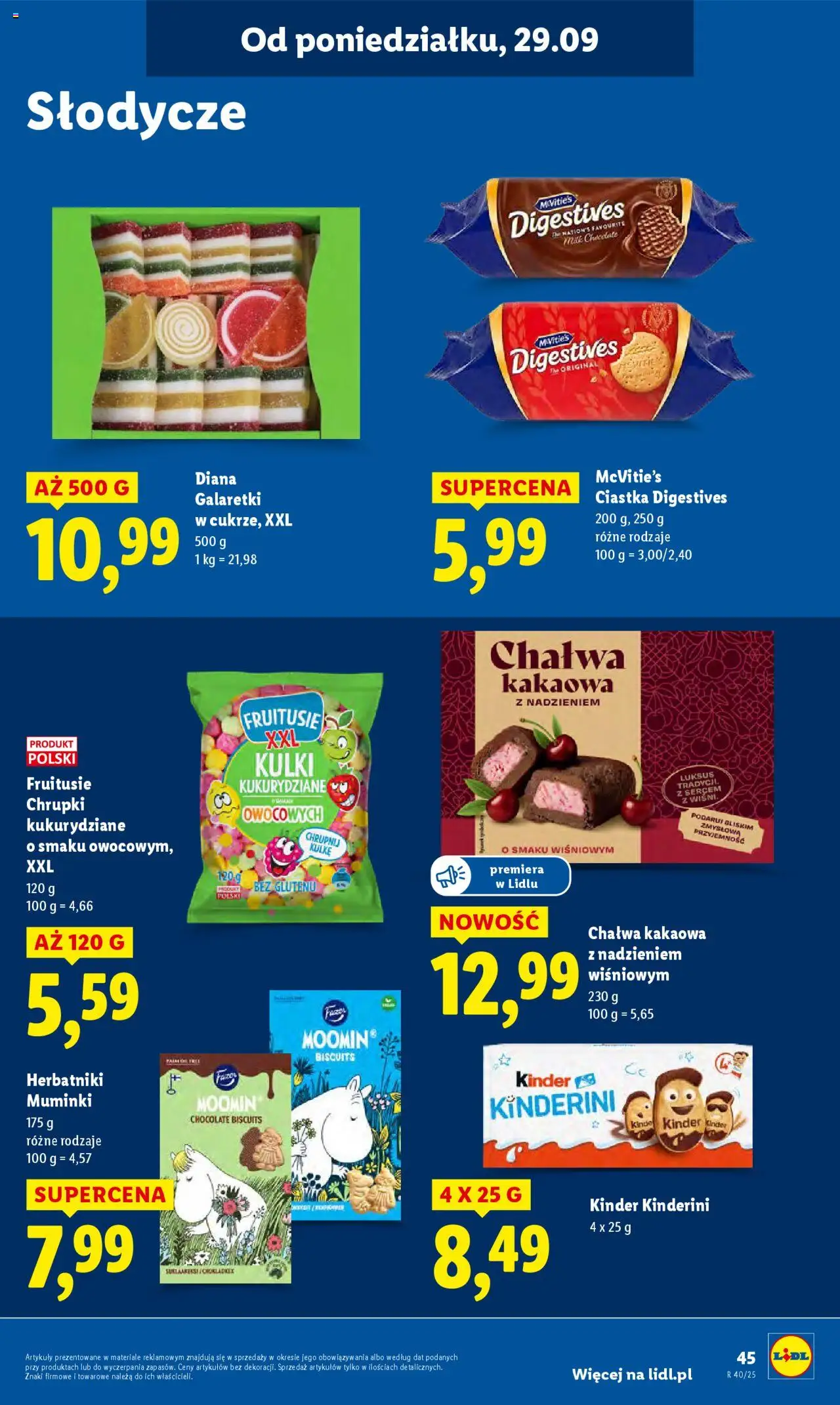 Lidl Gazetka od 29.09.2025 | Strona: 49 | Produkty: Słodycze, Galaretki, Herbatniki, Ciastka