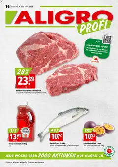 Aligro aktionen Chavannes, Matran, Genf, Sitten ab 13.04.2026 gültig