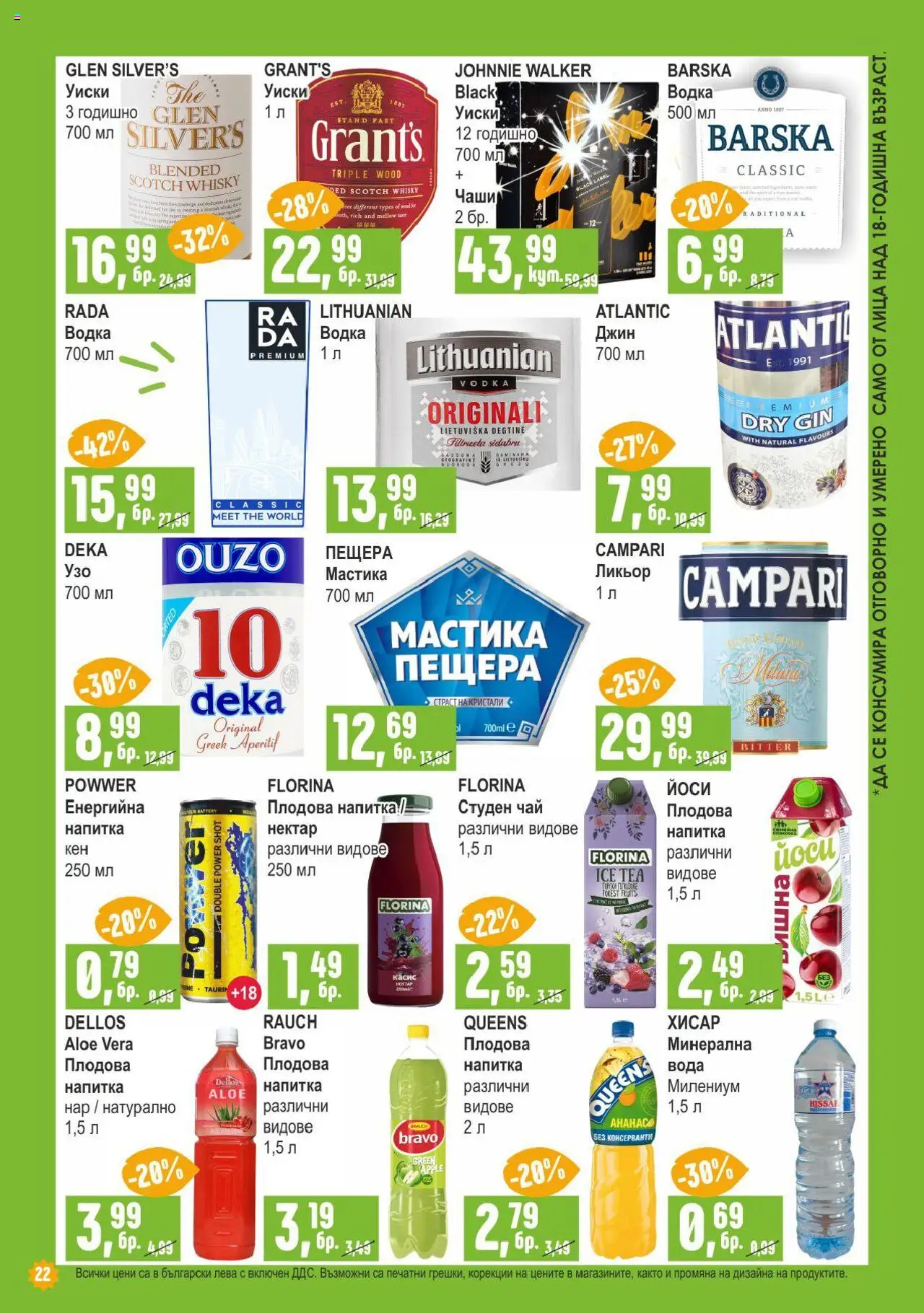  | Страница: 22 | Продукти: Водка, Узо, Студен чай, Плодова напитка