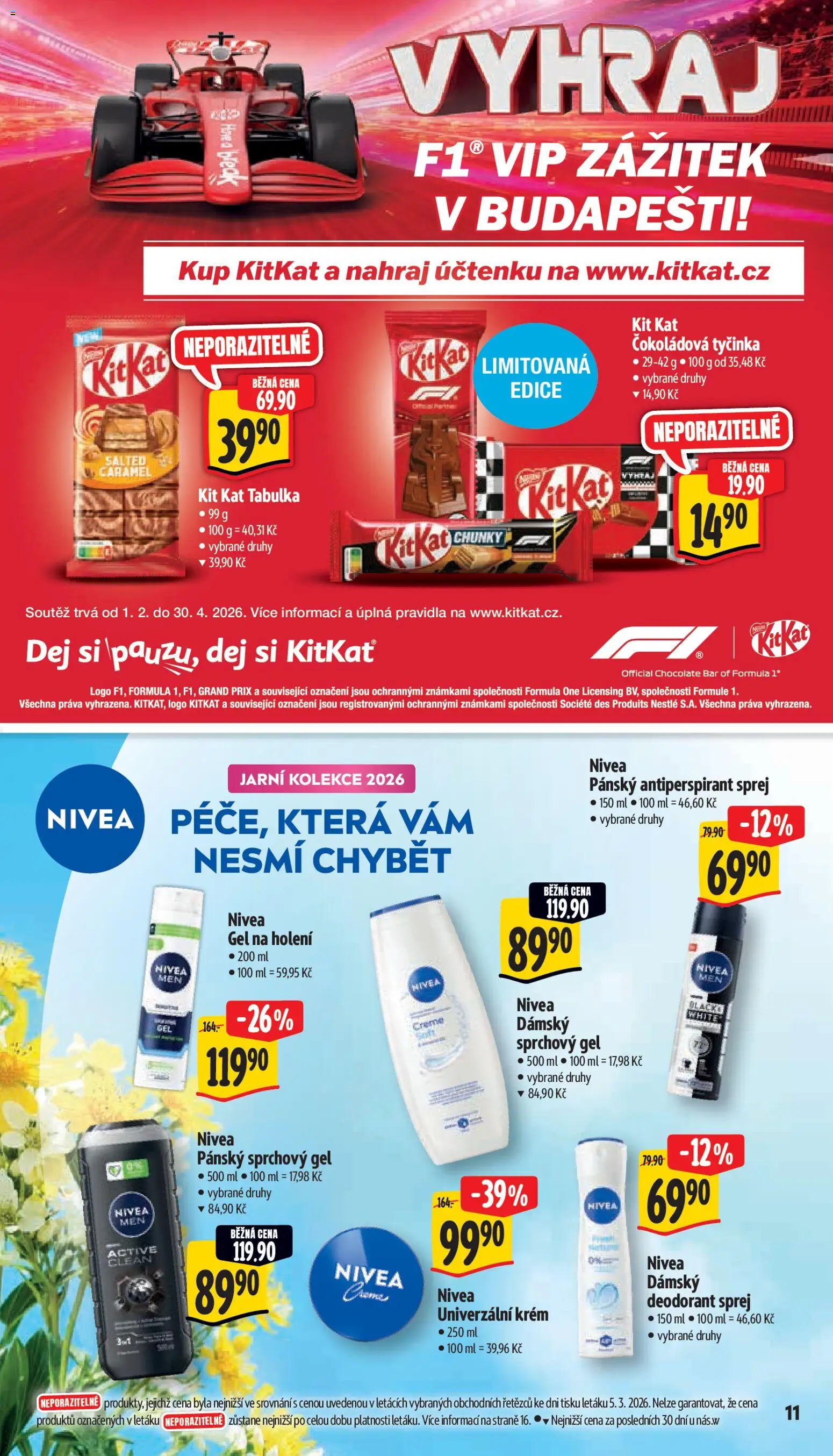 Albert leták - Supermarket od 11.03.2026 | Strana: 17 | Produkty: Sprchový gel, Deodorant, Nivea, Crema