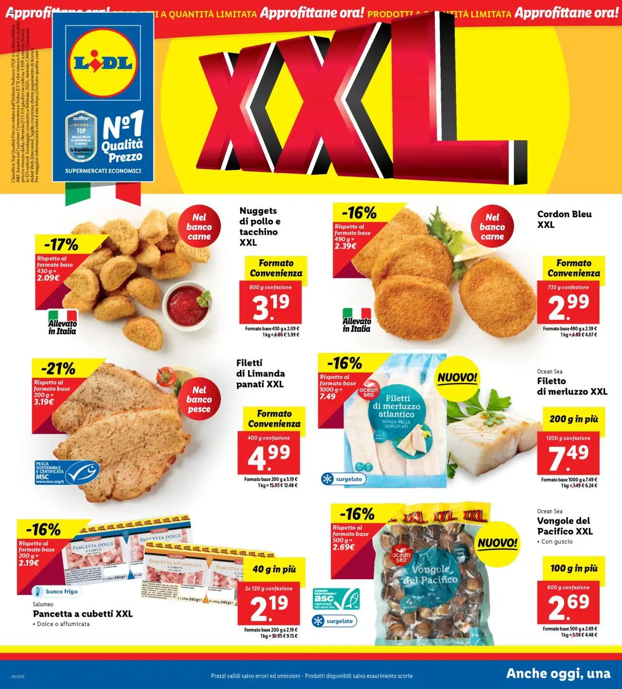 Volantino Lidl del 09.06.2025 | Pagina: 2 | Prodotti: Pollo, Vongole, Nuggets, Tacchino