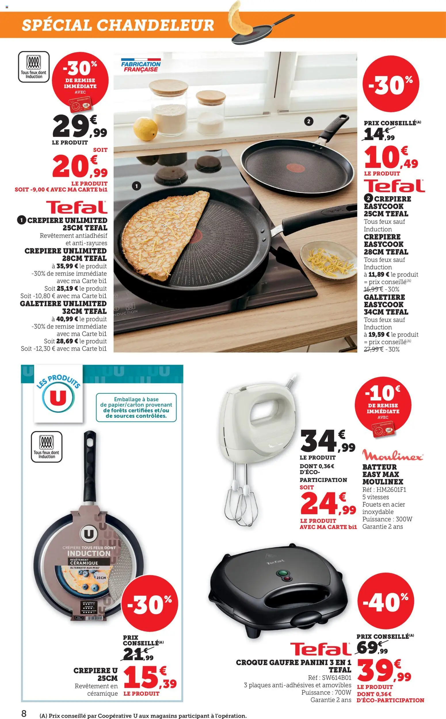 {H1} | Page: 8 | Produits: Base, Batteur, Crêpière, Tefal