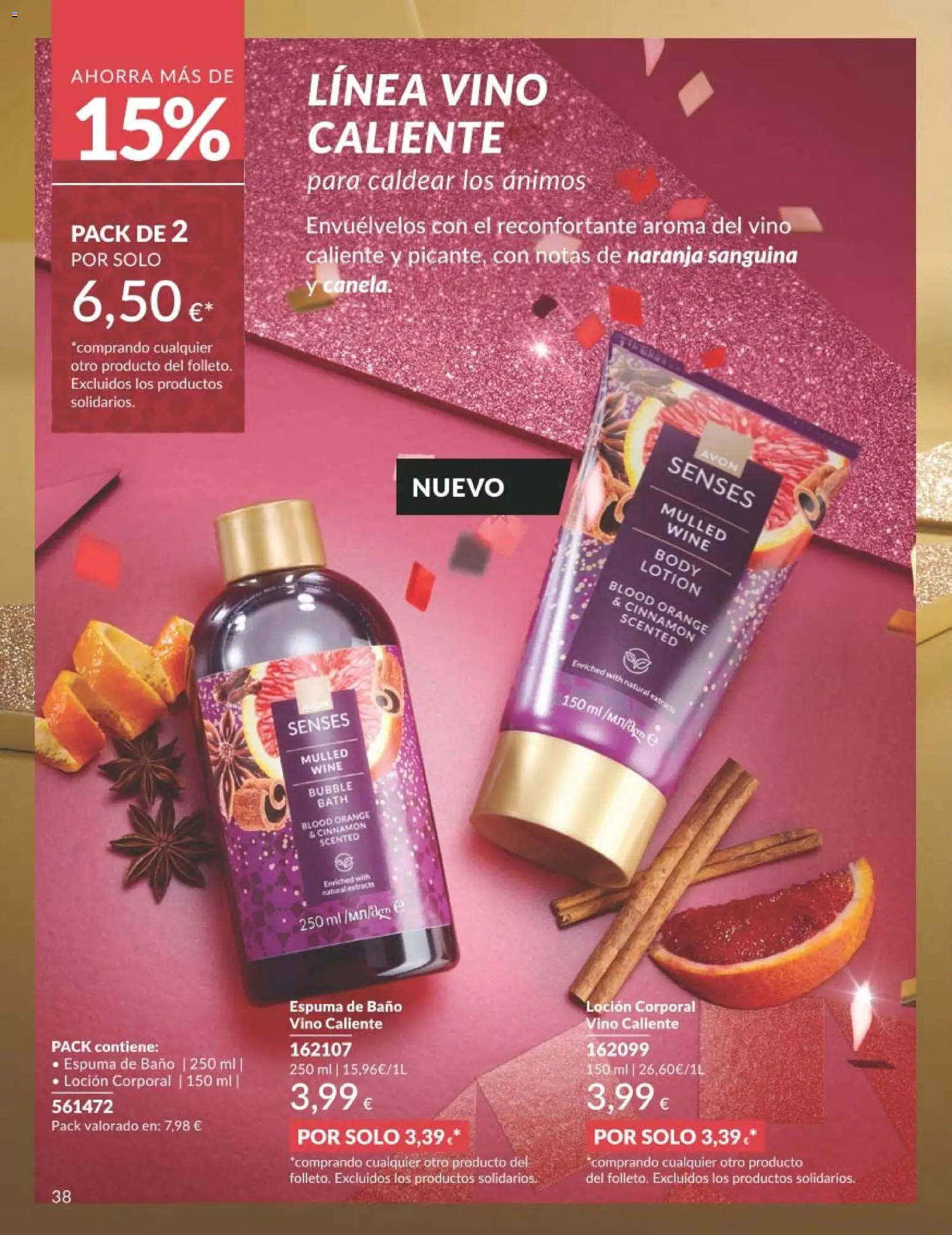 Catálogo AVON campaña 11 Black Friday │ válido desde el 01.11.2025 | Página: 38 | Productos: Espuma de baño, Loción corporal, Vino, Baño