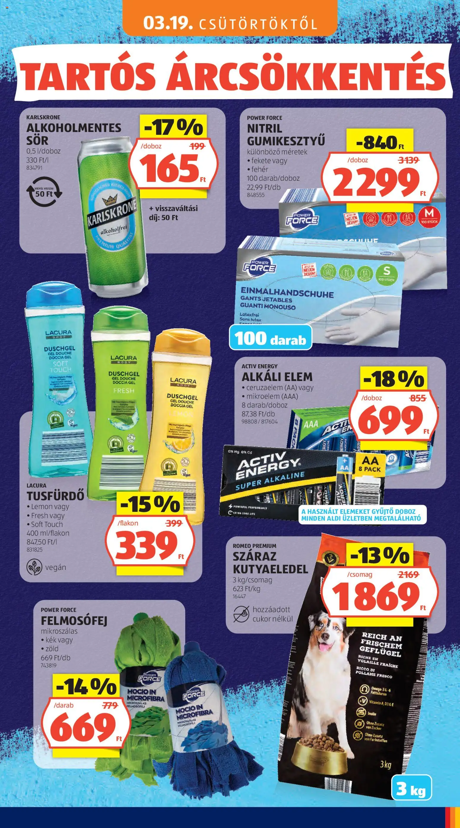 Aldi akciós ujság - amely érvényes a következő dátumtól: 09.04.2026 | Oldal: 7 | Termékek: Felmosófej, Gumikesztyű, Vegán, Cukor