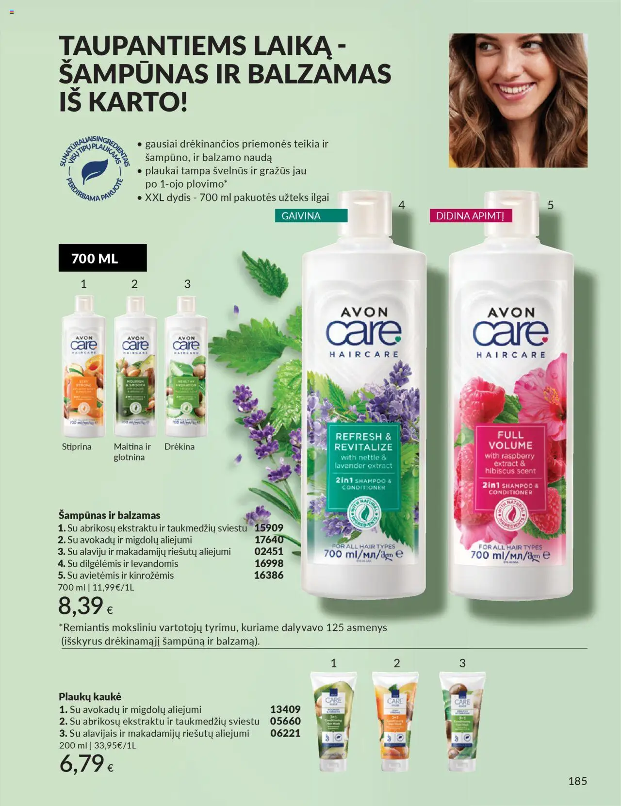 AVON akcijos nuo 01.10.2025 | Puslapis: 185 | Prekių: Balzamas, Šampūnas, Kaukė