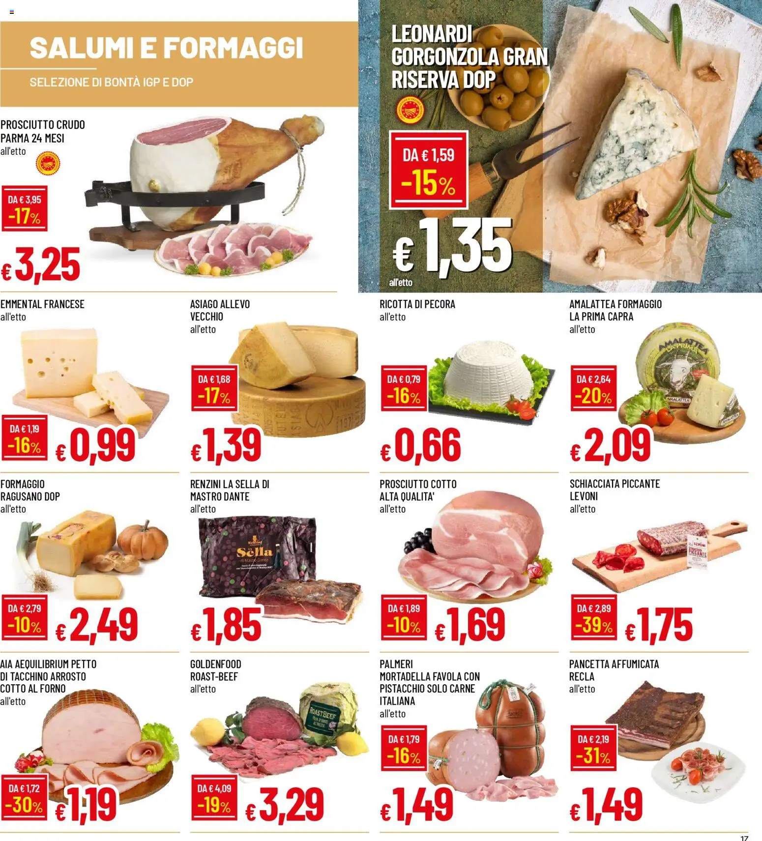 Volantino Famila del 04.12.2025 | Pagina: 17 | Prodotti: Prosciutto Cotto, Tacchino, Ricotta, Emmental