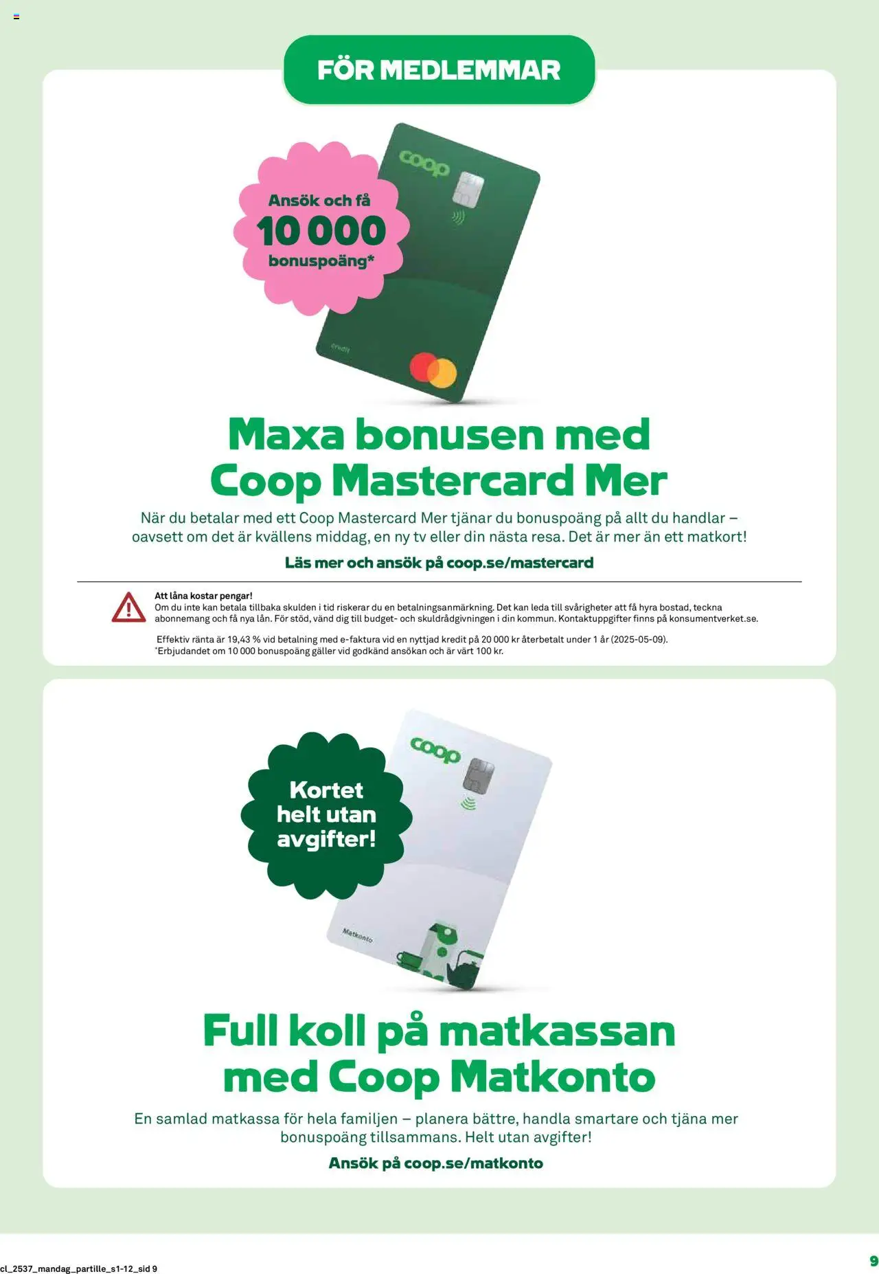 Coop reklamblad aktuell från 08.09.2025 | Sida: 9 | Produkter: Galler, Tv