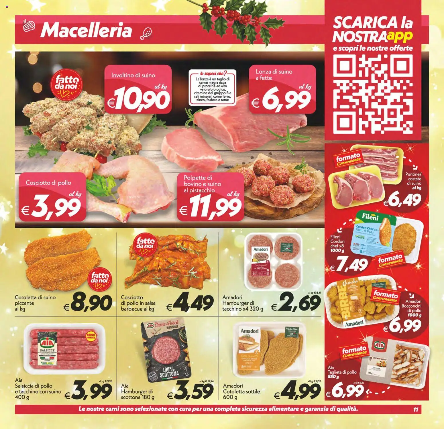 Volantino SuperConveniente del 05.12.2025 | Pagina: 11 | Prodotti: Pollo, Tacchino, Barbecue, Hamburger
